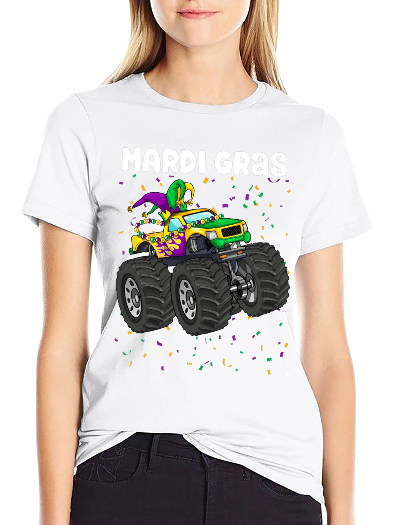Mardi Gras Monster Truck T-Shirt