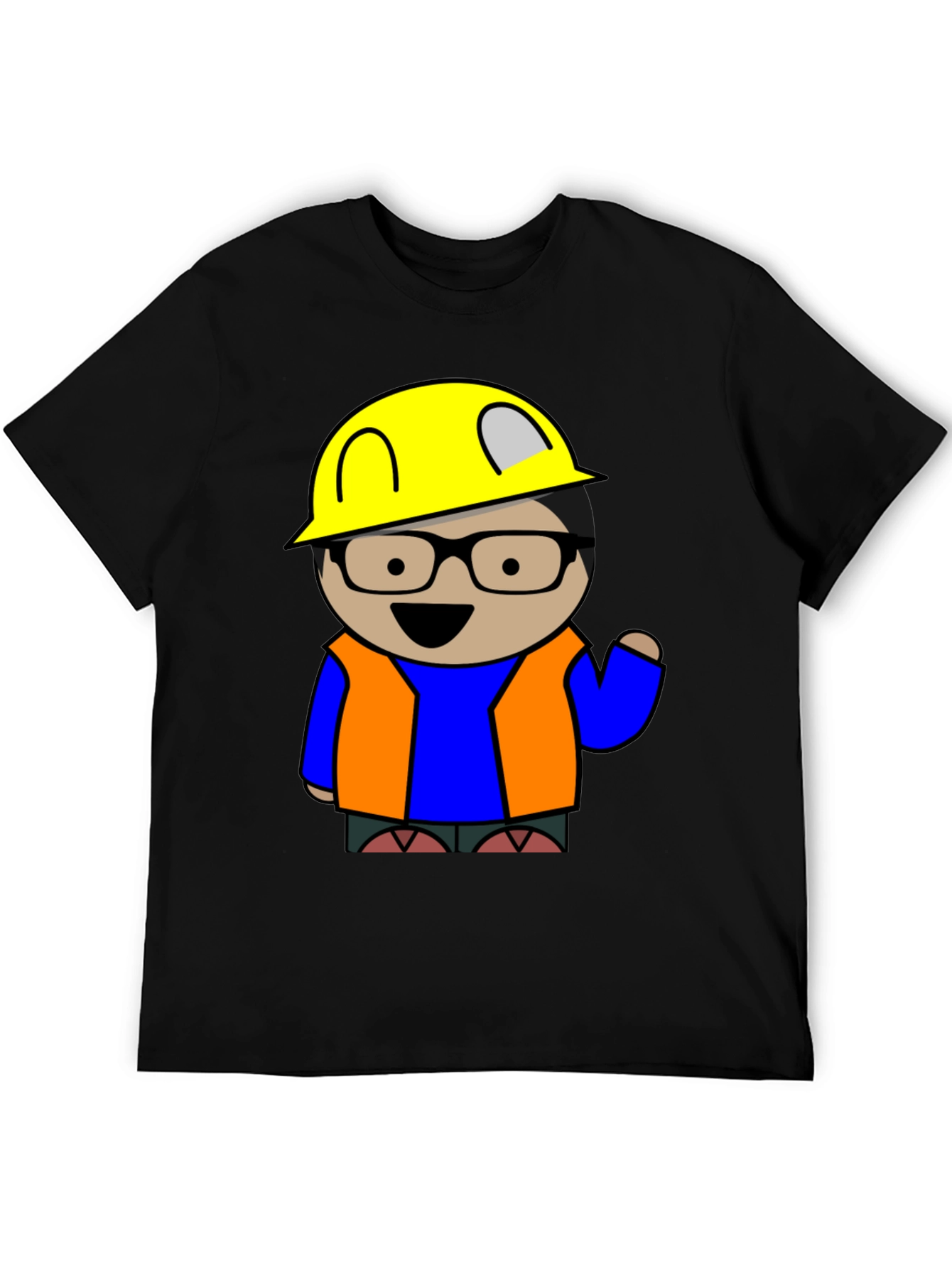 Cartoon Engineer T-Shirt - Construction Worker Tee