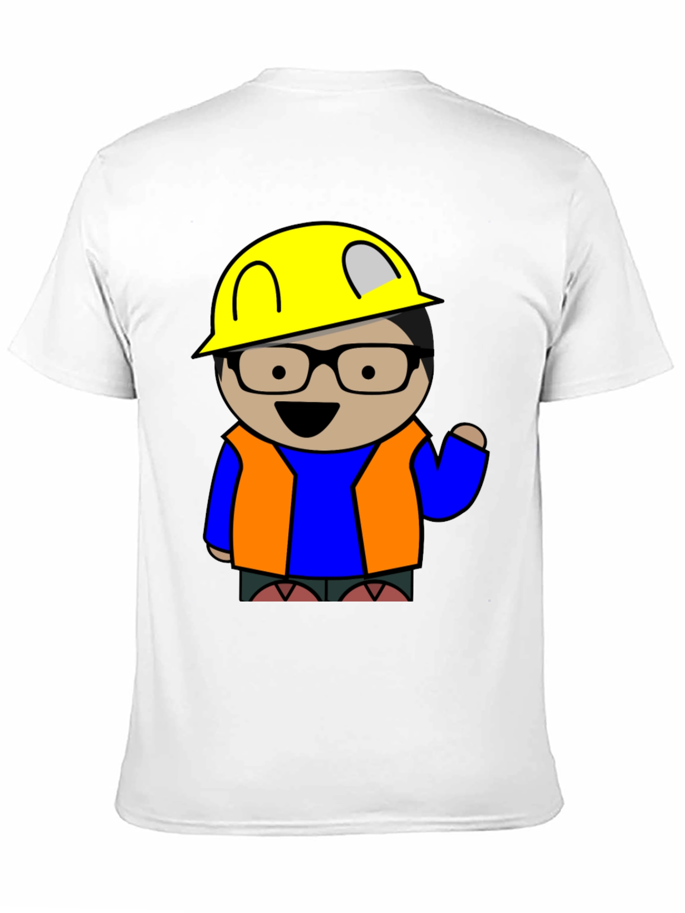 Cartoon Engineer T-Shirt - Construction Worker Tee