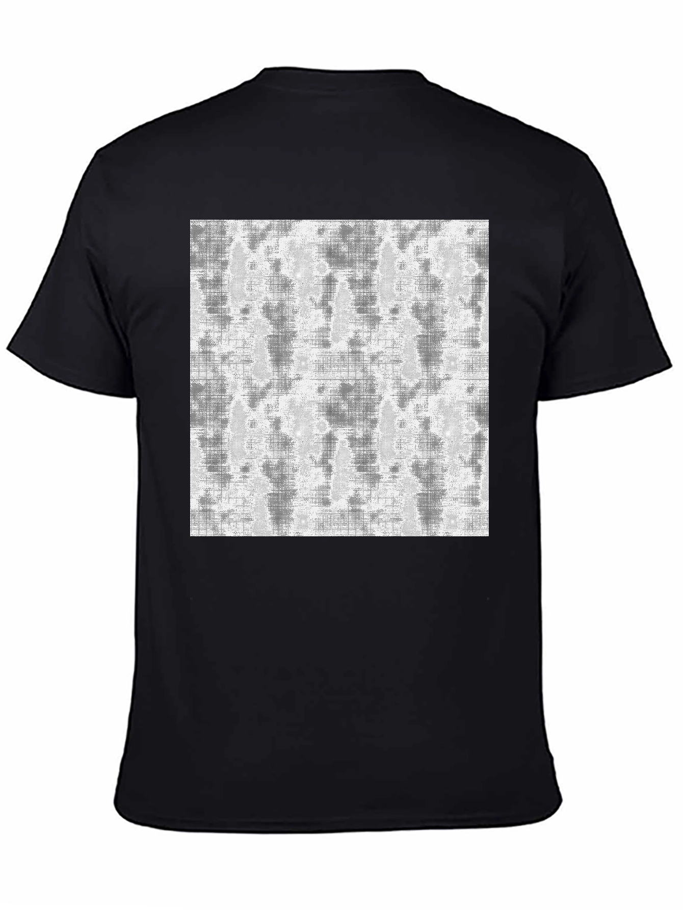 Abstract Print Black Tee - Modern Casual Wear