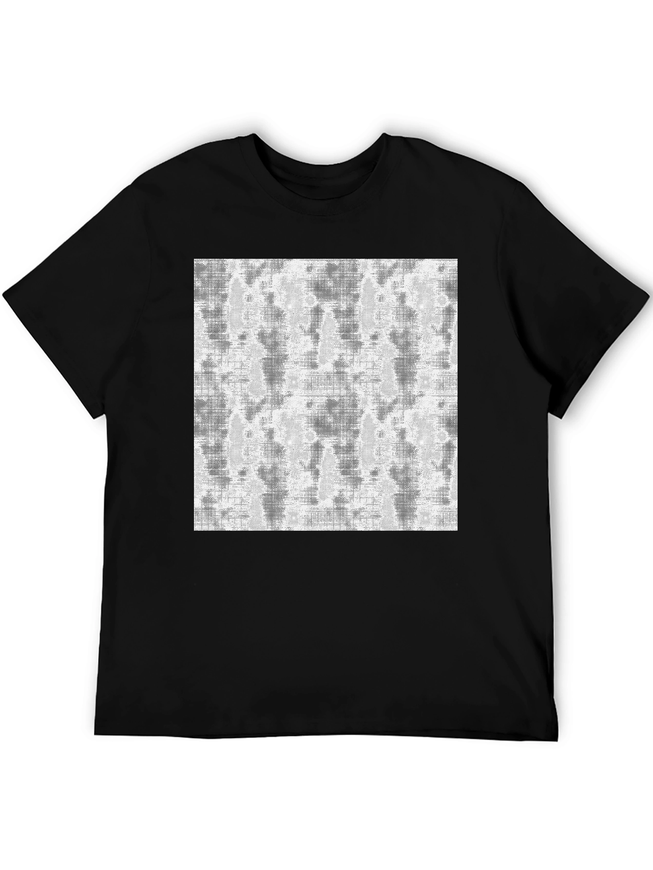 Abstract Print Black Tee - Modern Casual Wear