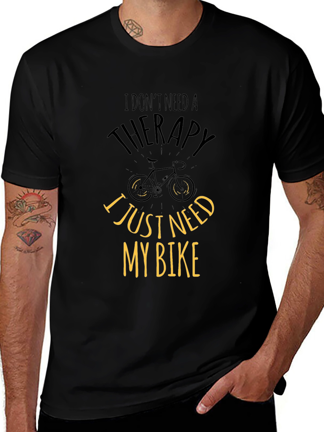 Cycling Therapy T-Shirt: I Just Need My Bike