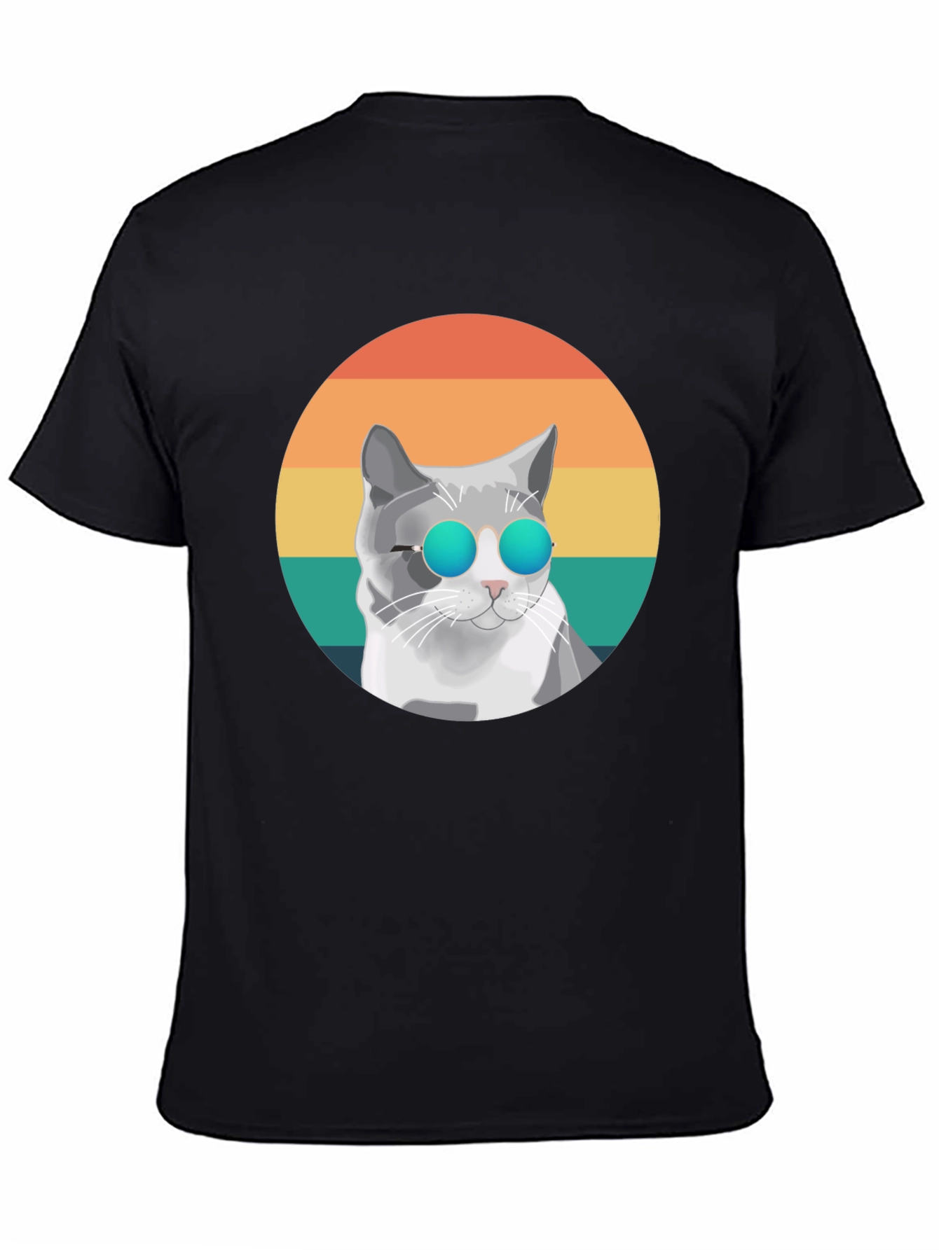 Cool Cat Graphic Tee - Retro Style