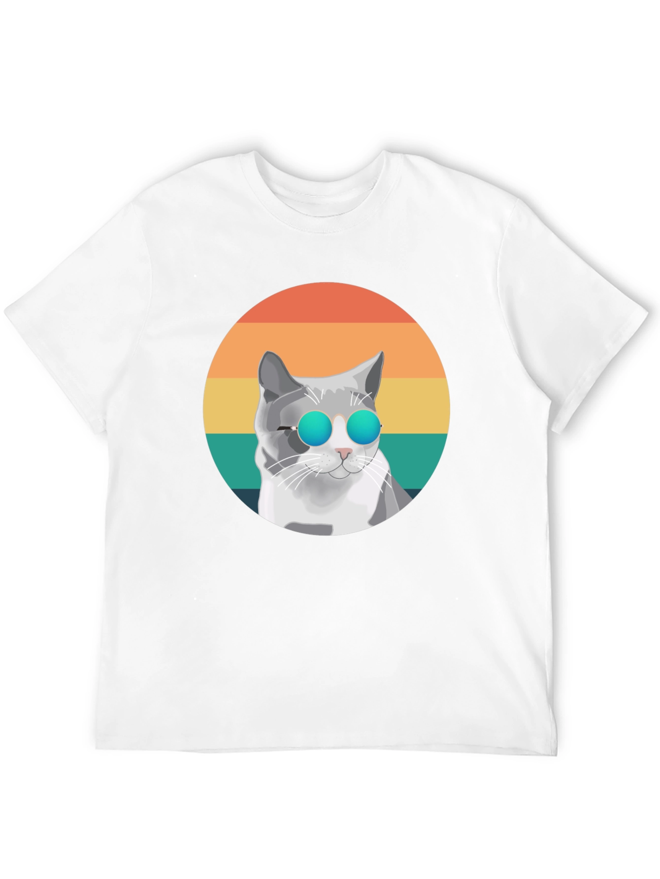 Cool Cat Graphic Tee - Retro Style
