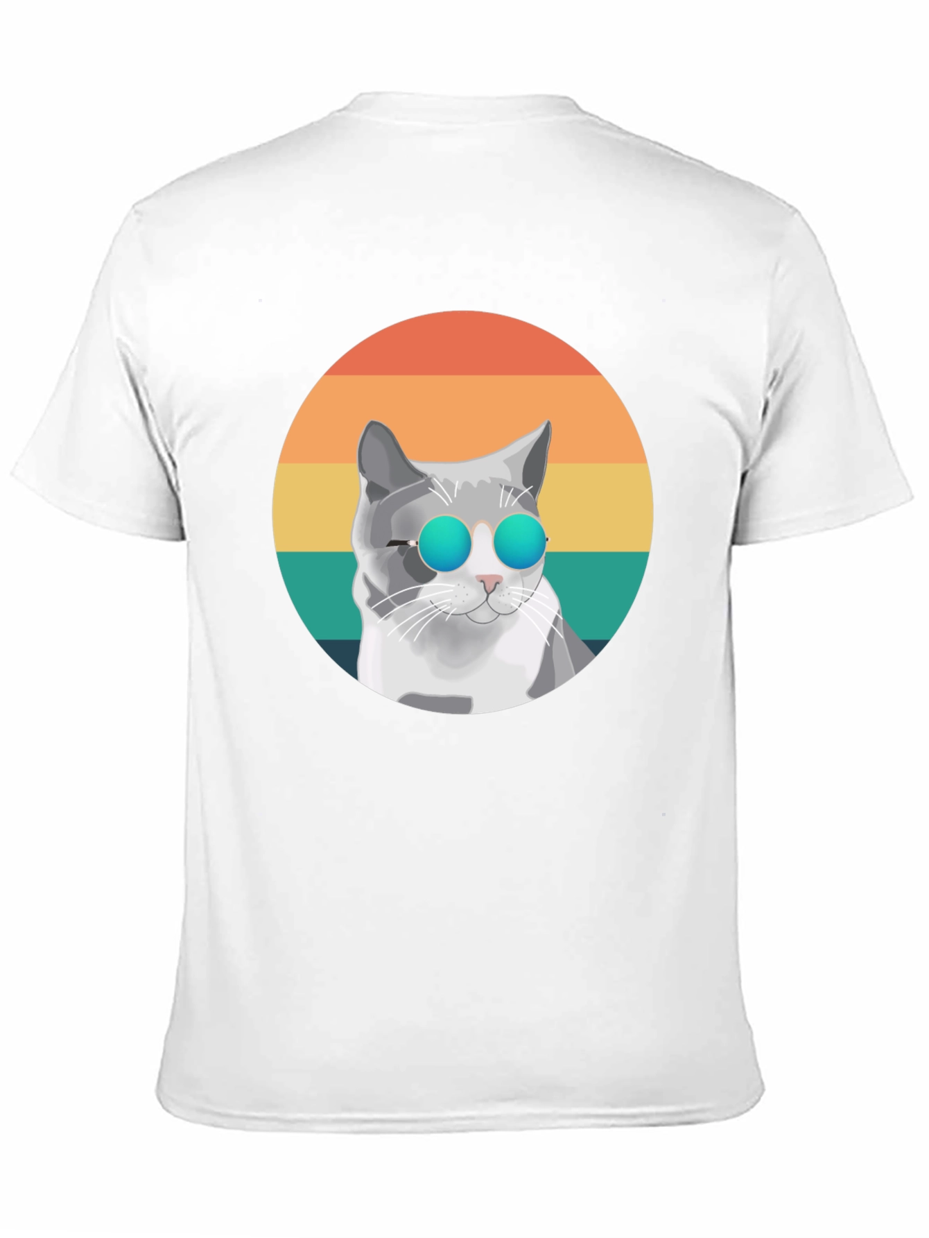 Cool Cat Graphic Tee - Retro Style