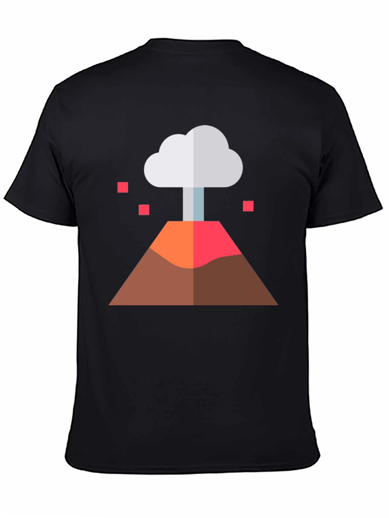 Volcano Graphic Tee - Black Cotton Blend