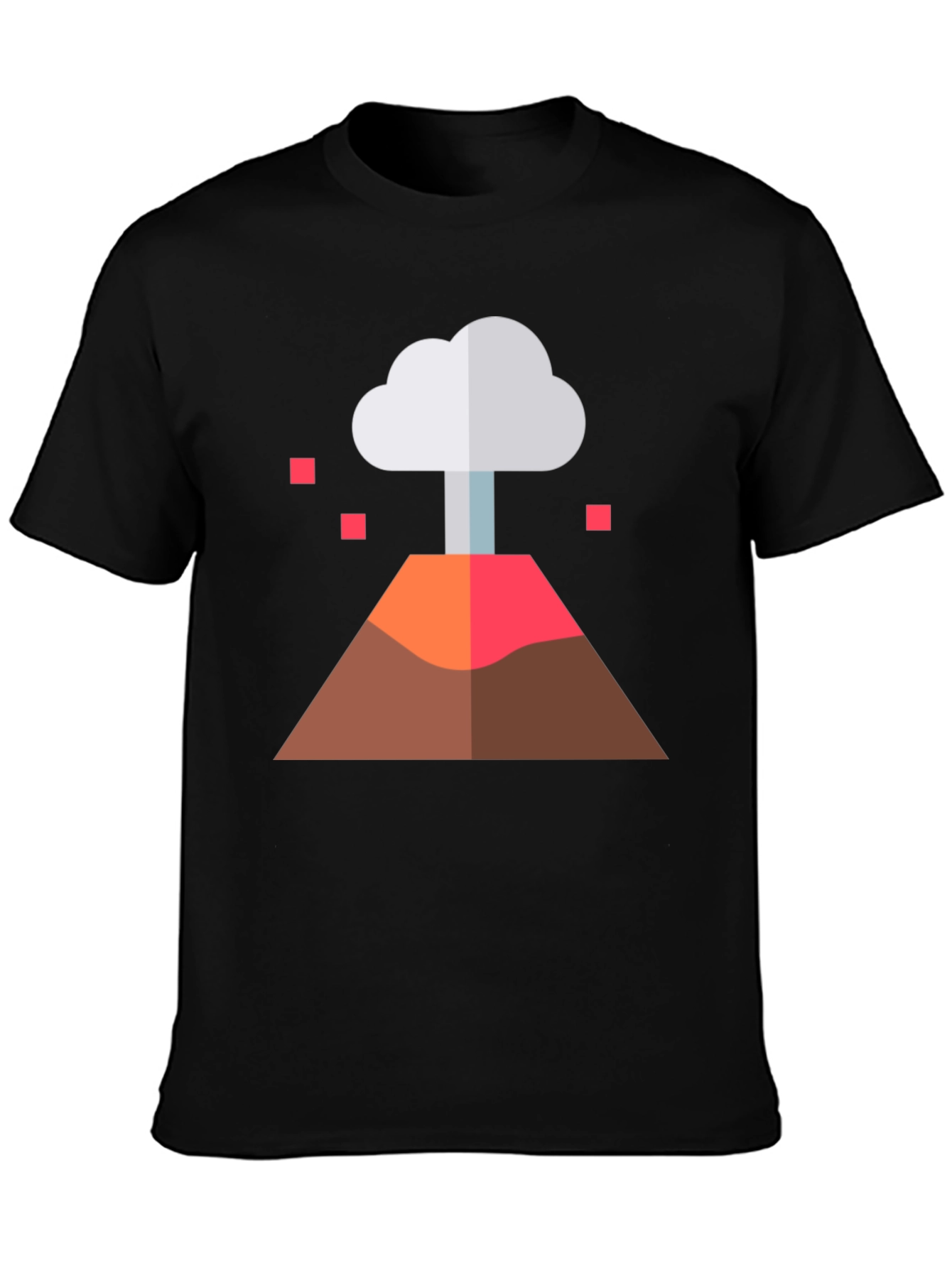 Volcano Graphic Tee - Black Cotton Blend