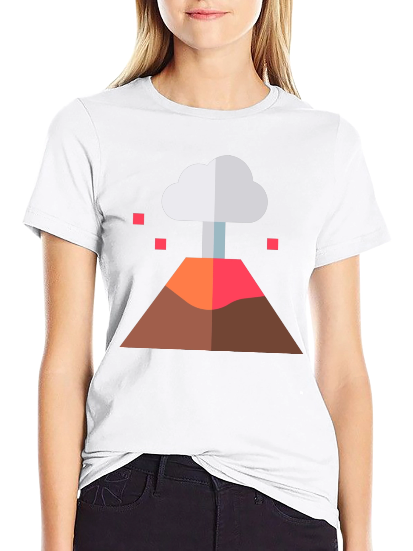 Volcano Graphic Tee - Black Cotton Blend