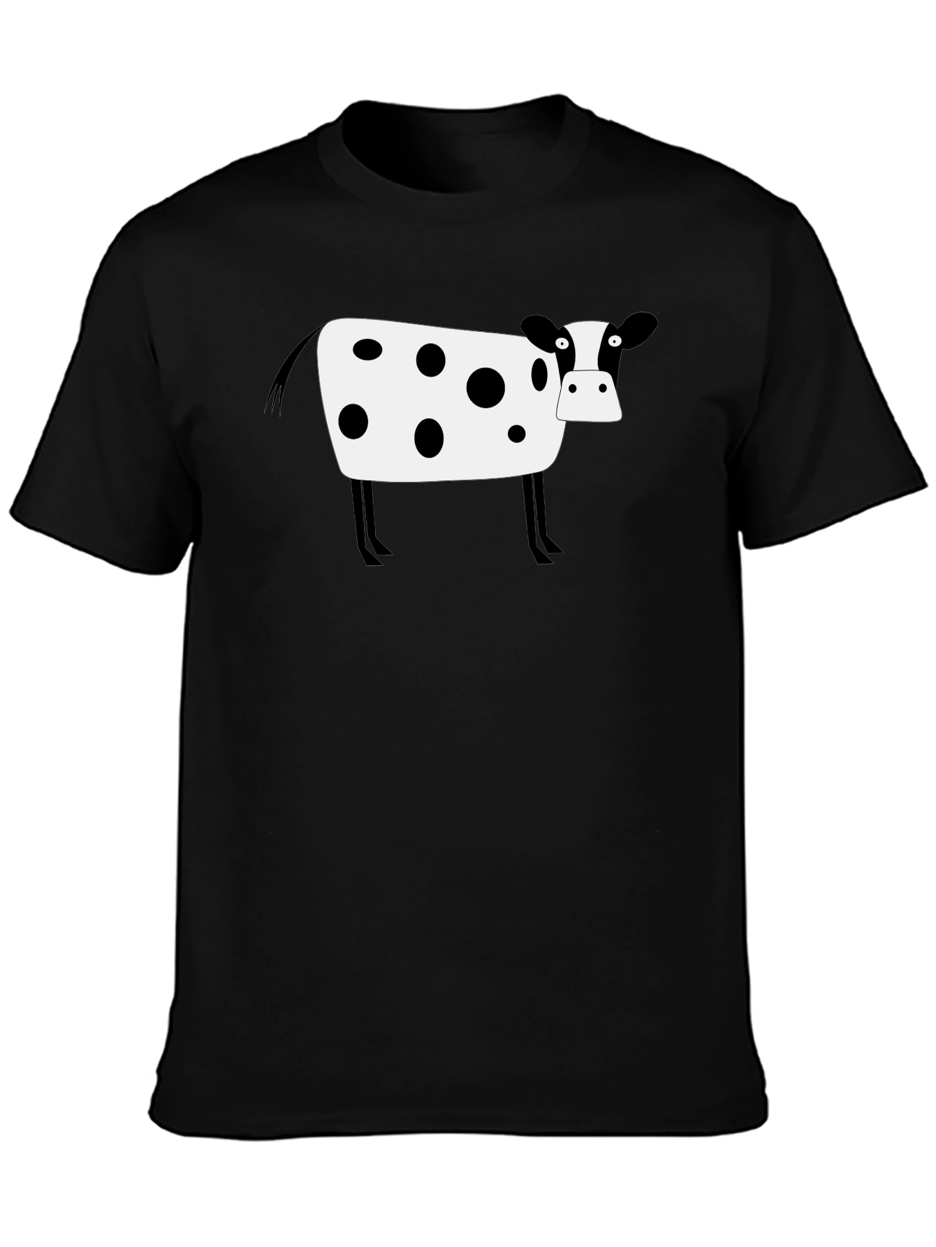 Cow Print Black T-Shirt - Graphic Tee