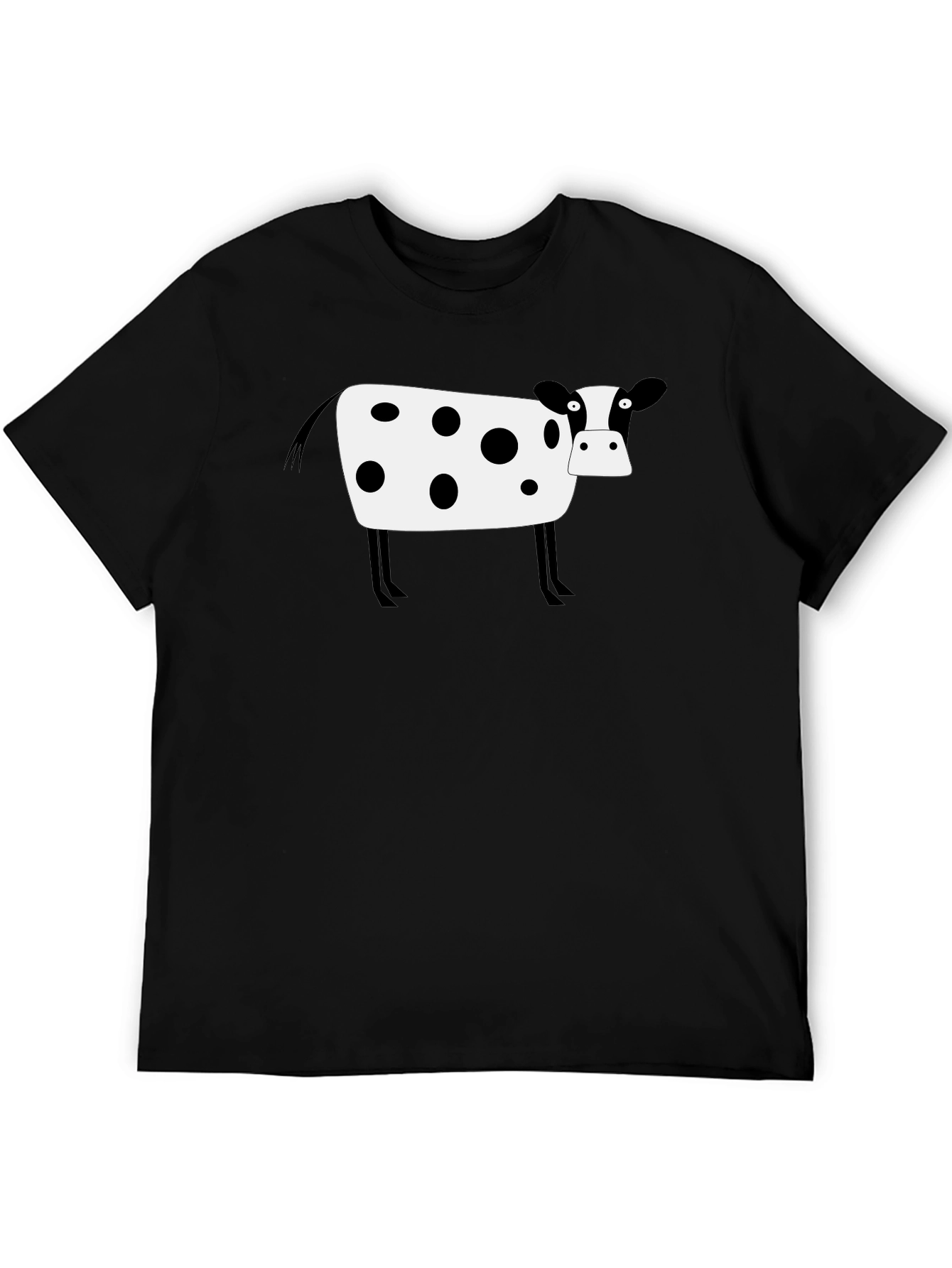 Cow Print Black T-Shirt - Graphic Tee