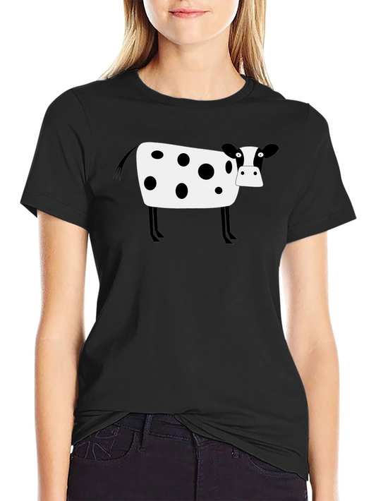 Cow Print Black T-Shirt - Graphic Tee