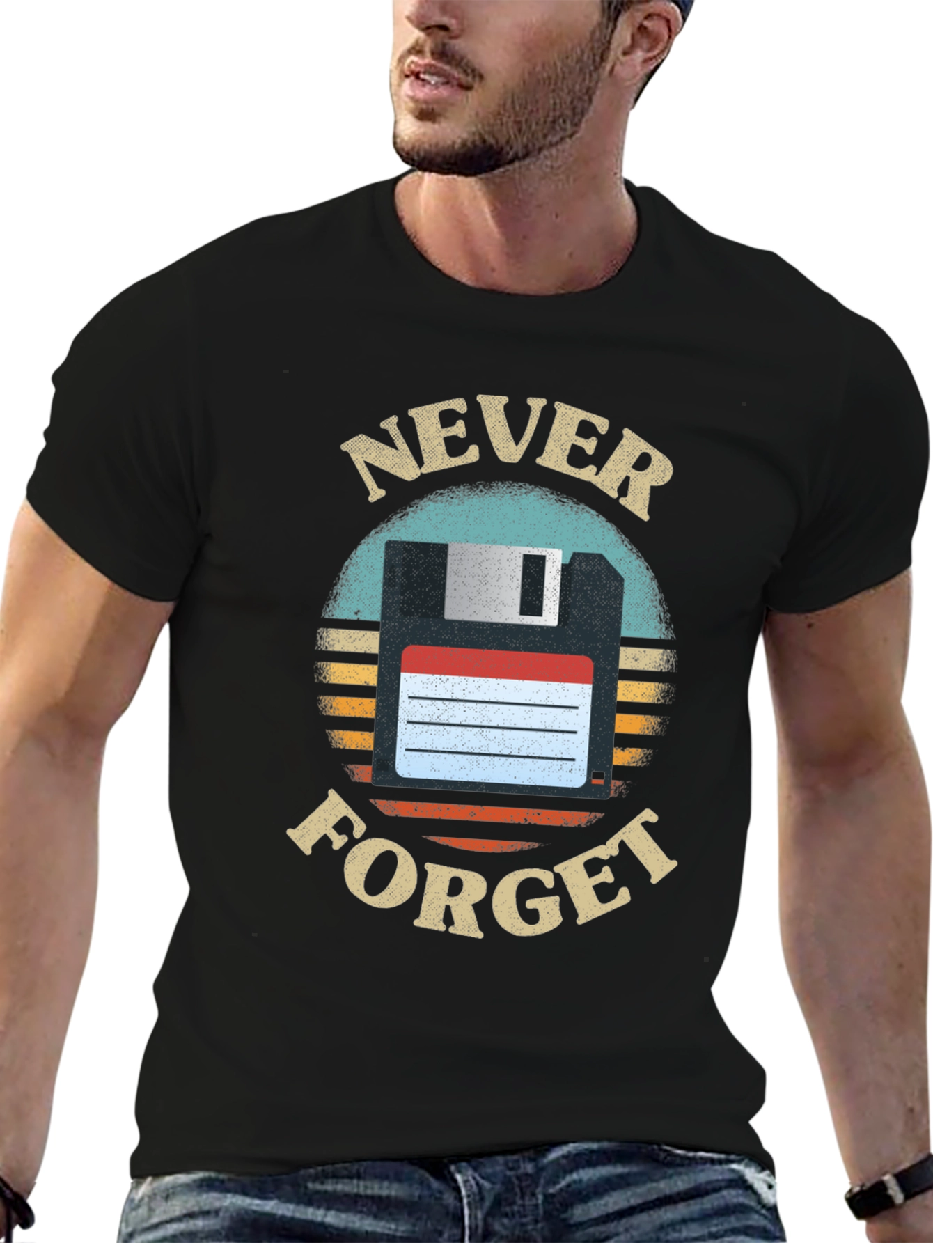 Retro Never Forget Floppy Disk T-Shirt