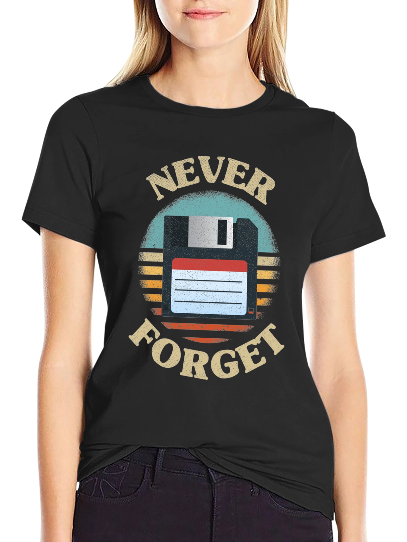 Retro Never Forget Floppy Disk T-Shirt
