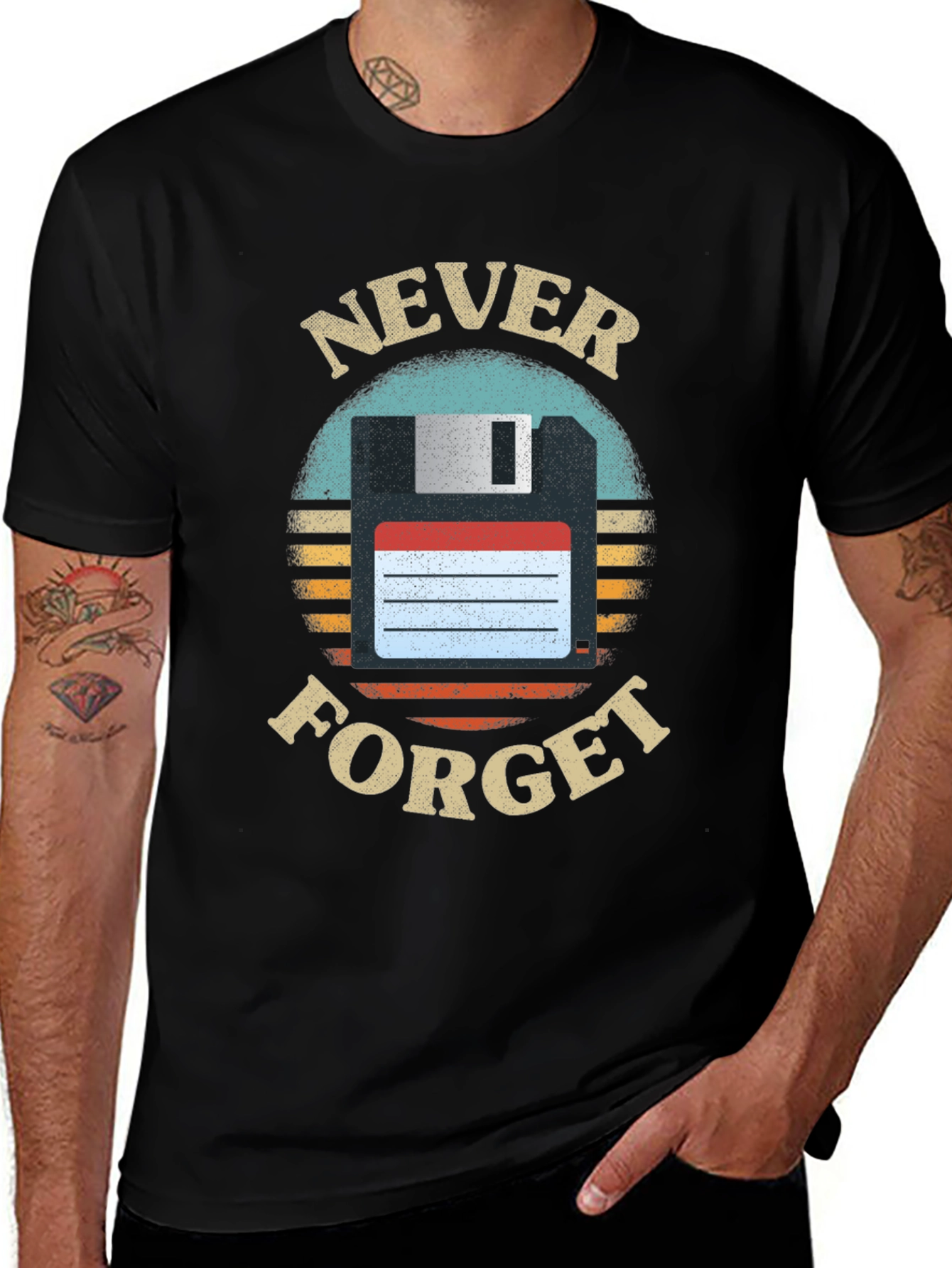 Retro Never Forget Floppy Disk T-Shirt