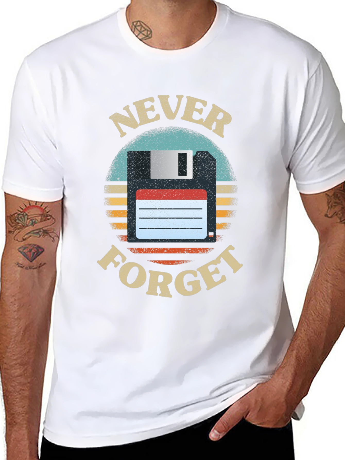 Retro Never Forget Floppy Disk T-Shirt