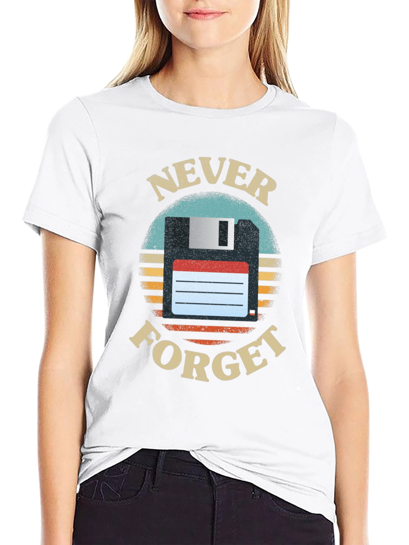 Retro Never Forget Floppy Disk T-Shirt