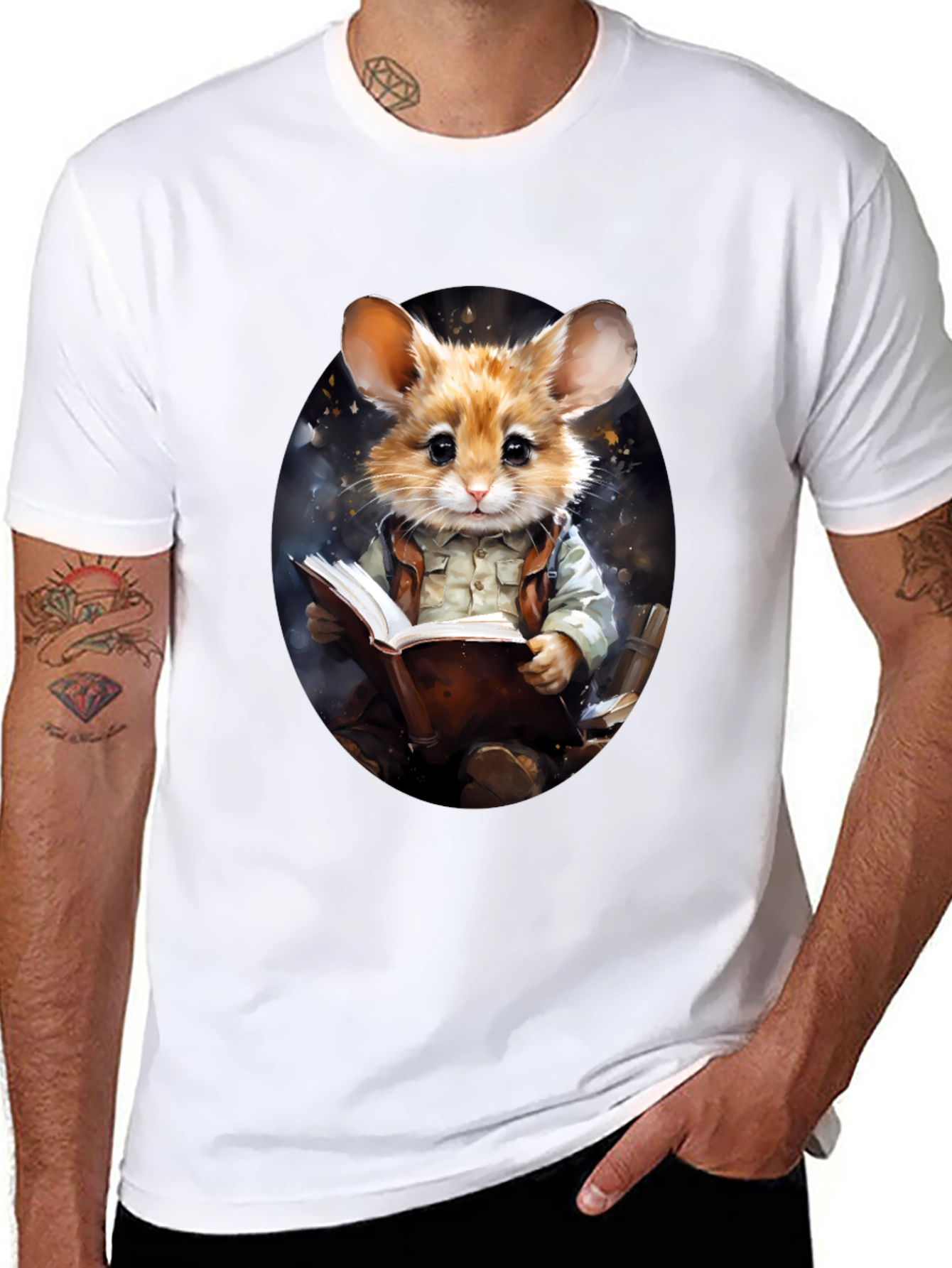 Bookish Mouse T-Shirt - Literary Animal Tee