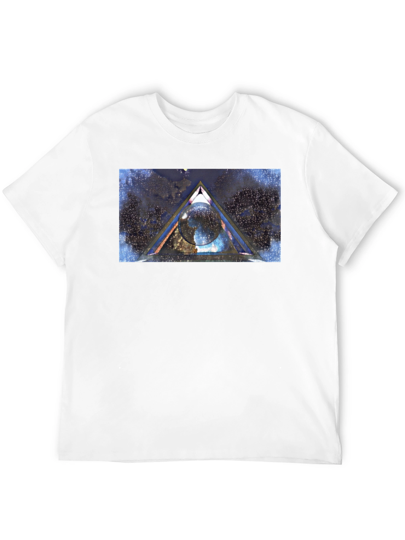 Cosmic Triangle Graphic Tee - Black
