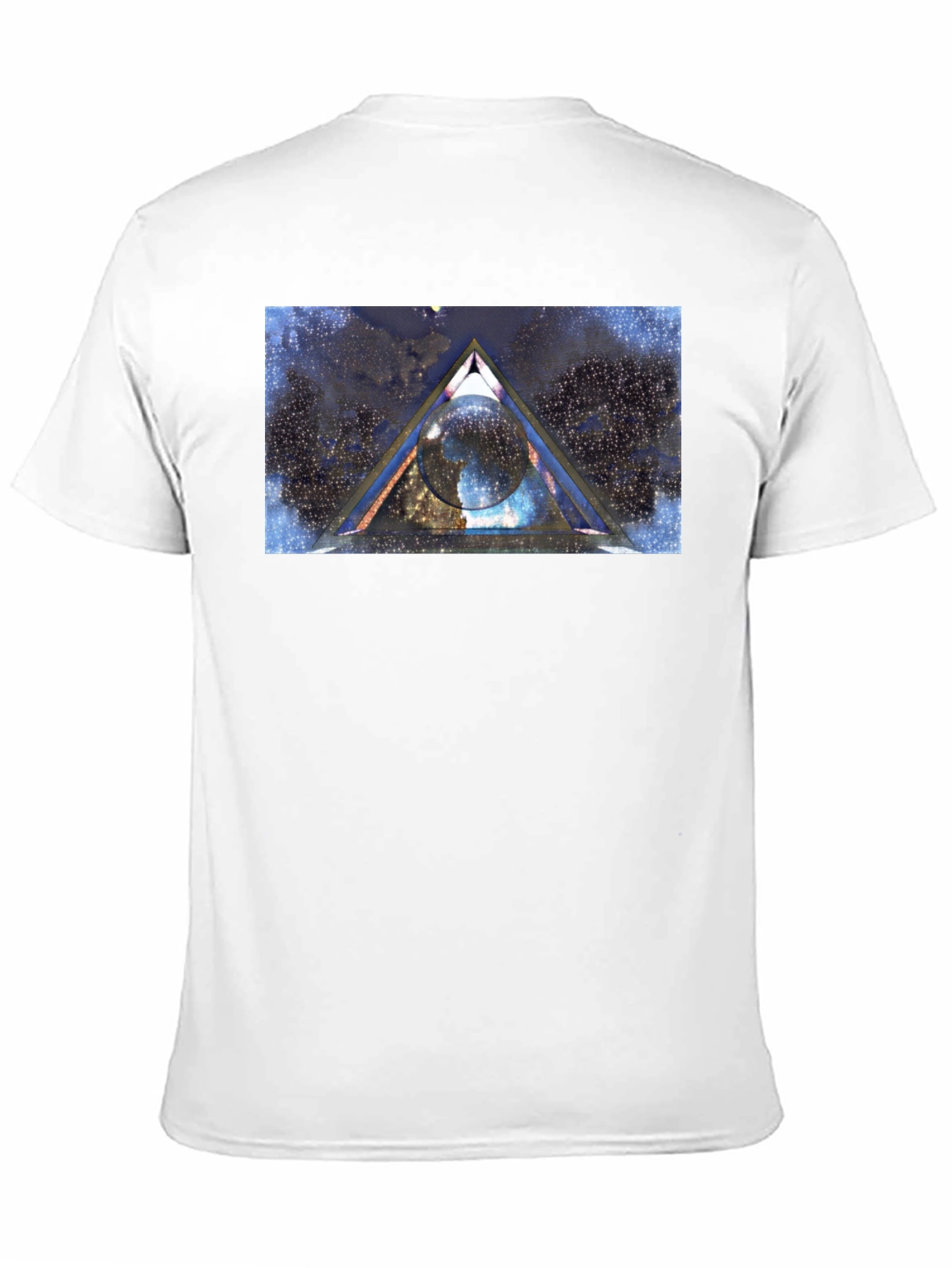 Cosmic Triangle Graphic Tee - Black