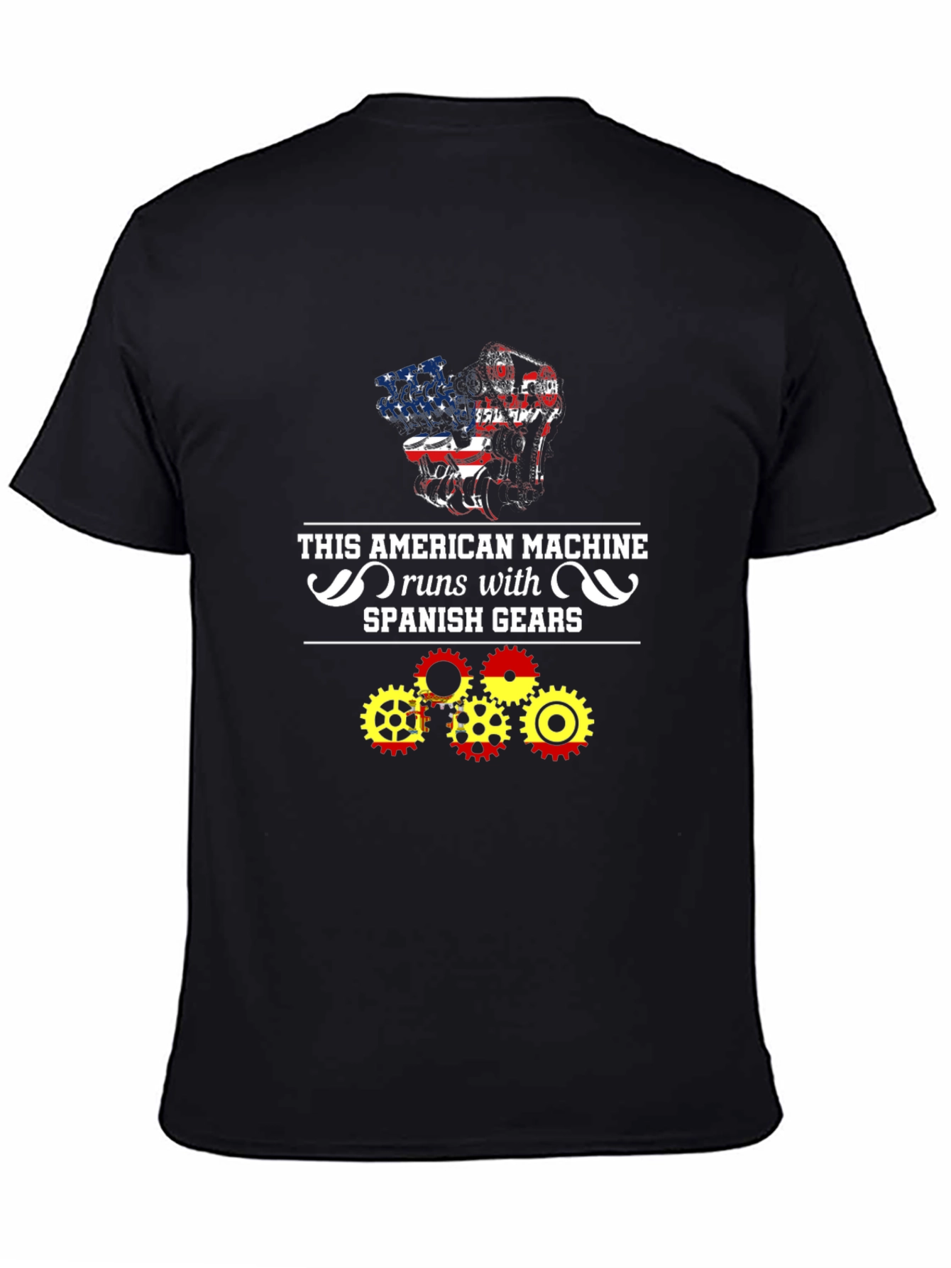 American Machine Spanish Gears Graphic T-Shirt