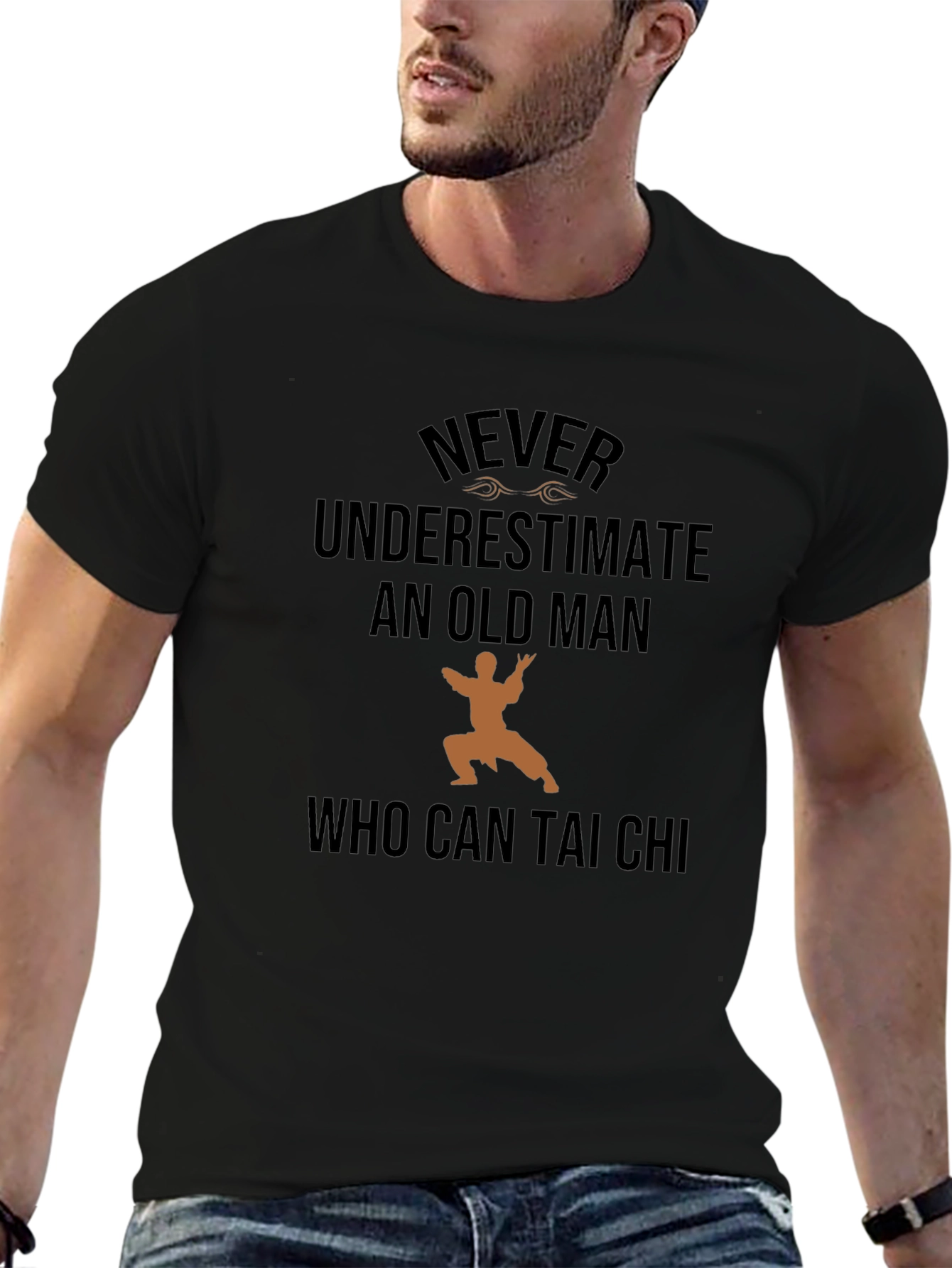 Never Underestimate Old Man Tai Chi T-Shirt