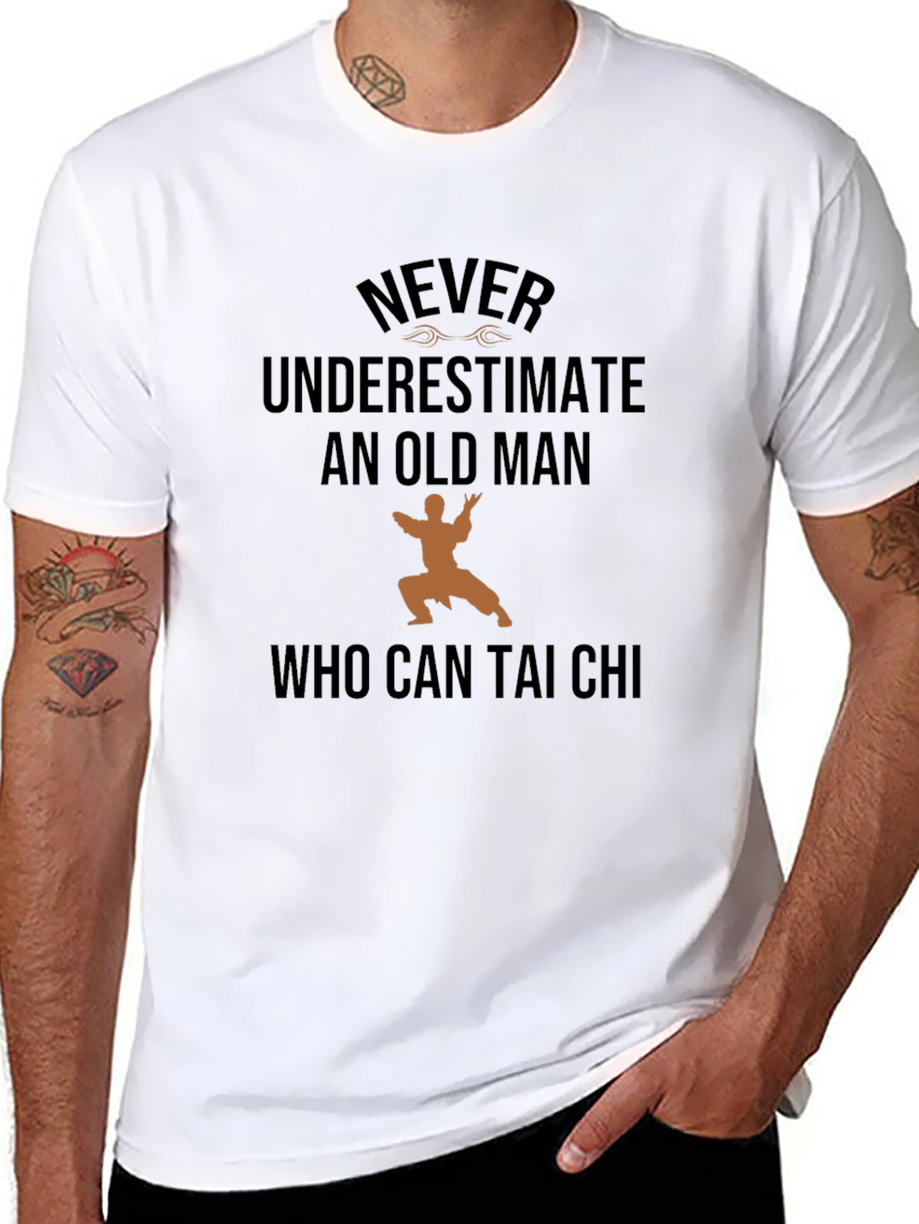 Never Underestimate Old Man Tai Chi T-Shirt
