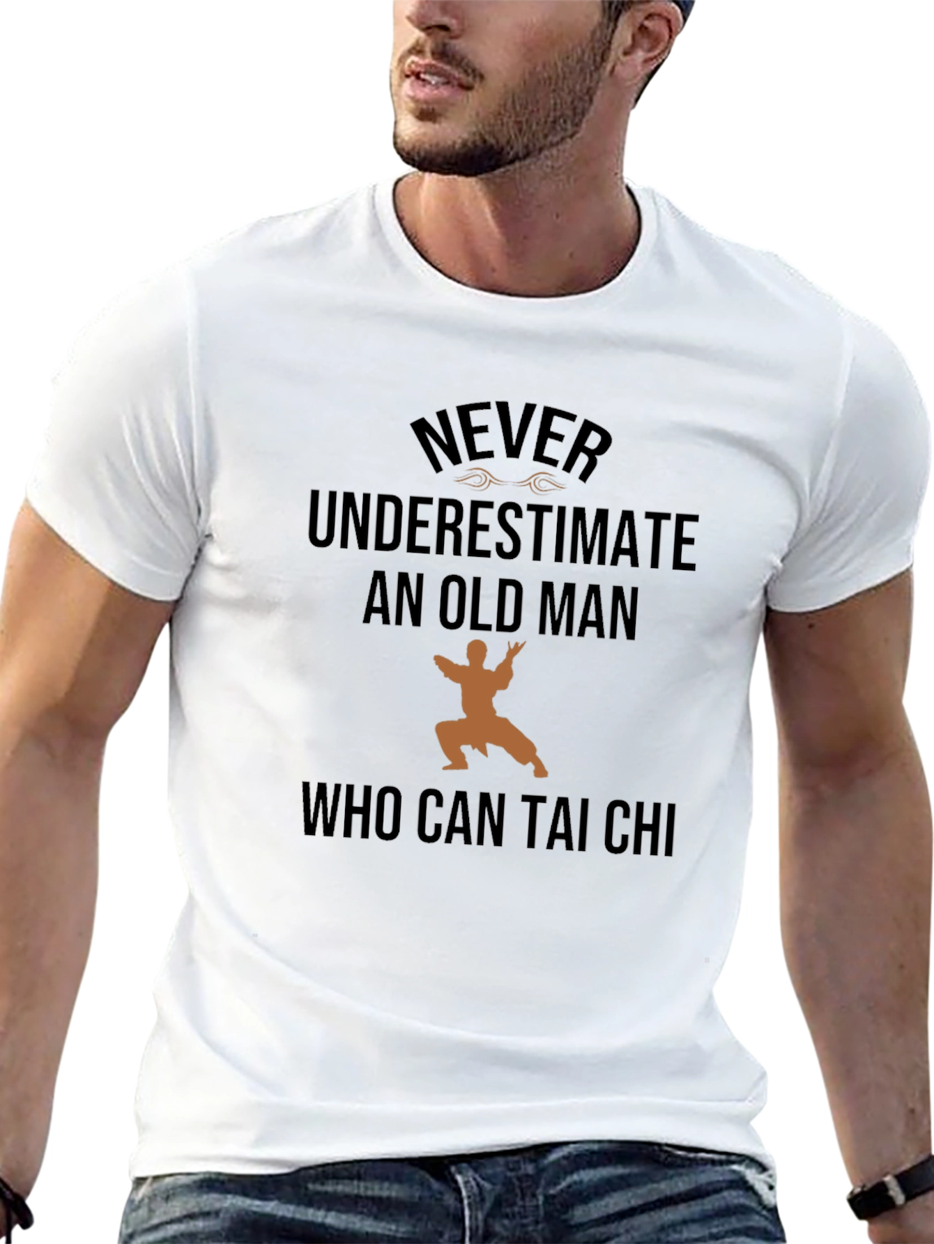 Never Underestimate Old Man Tai Chi T-Shirt