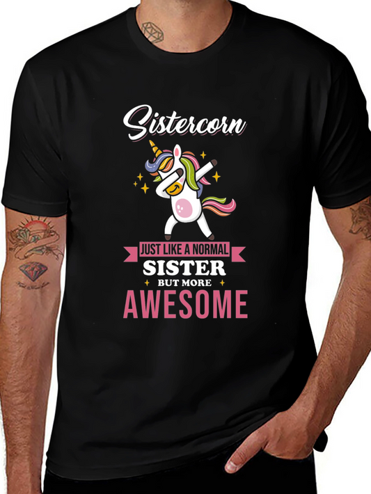 Sistercorn Awesome Unicorn Dabbing T-Shirt