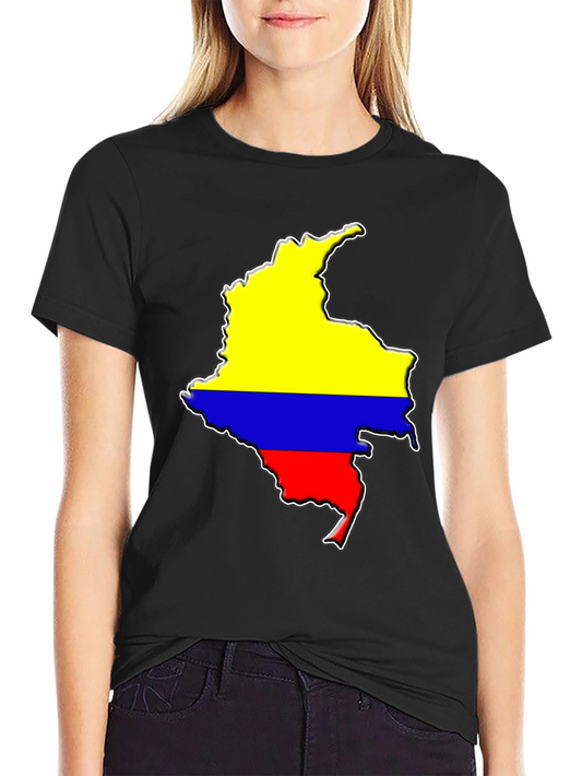 Colombia Flag Map Graphic Mens T-Shirt