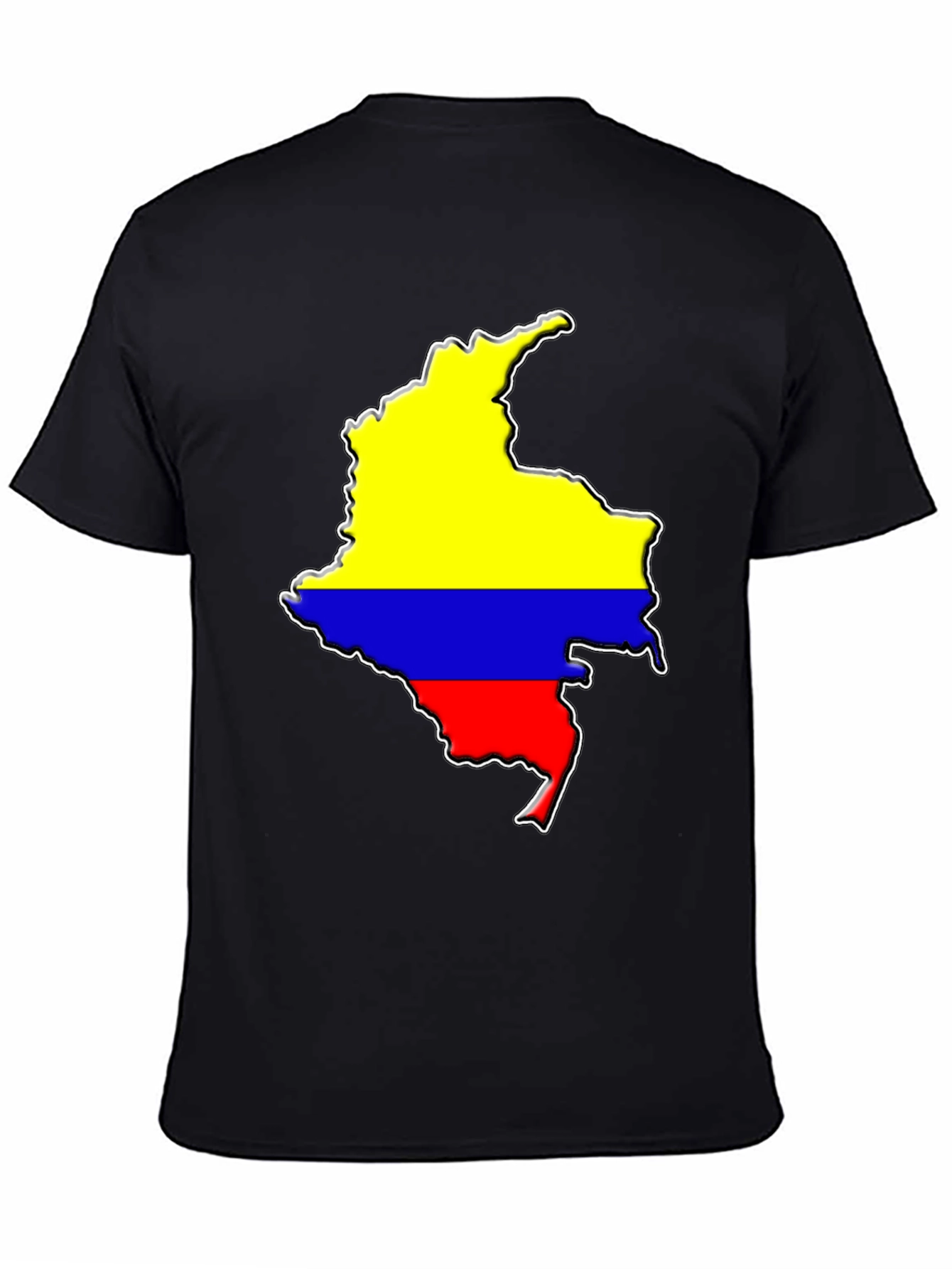 Colombia Flag Map Graphic Mens T-Shirt