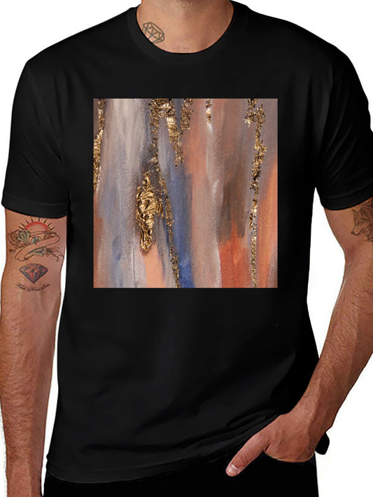 Abstract Art Print Black T-Shirt
