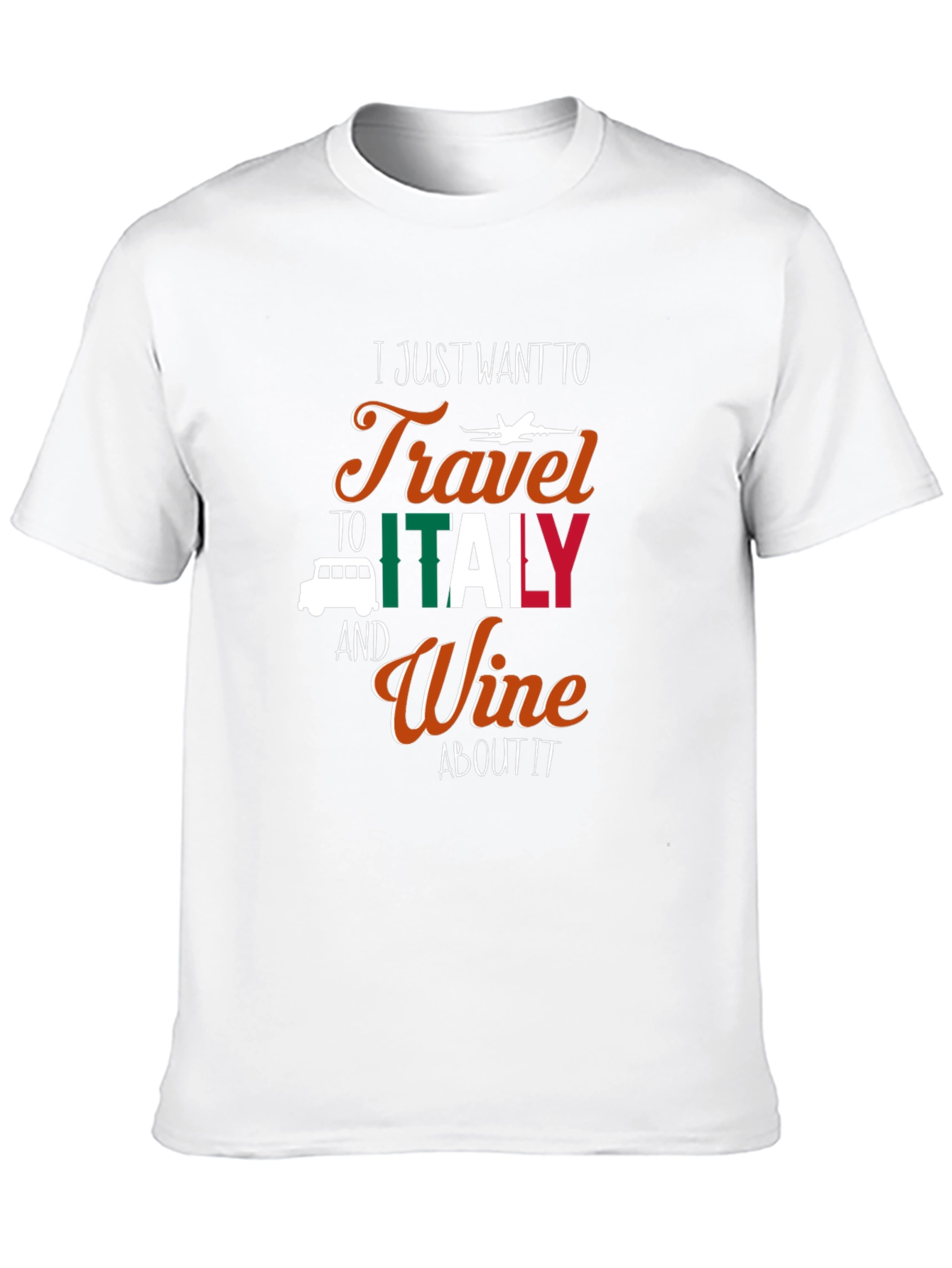 Italy Travel Wine Black Graphic Tee Shirt