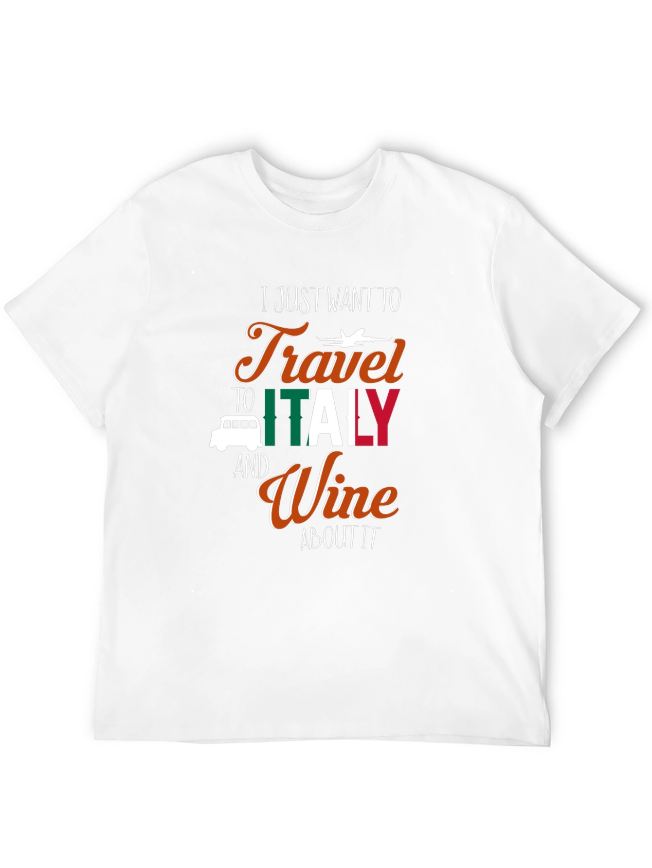 Italy Travel Wine Black Graphic Tee Shirt