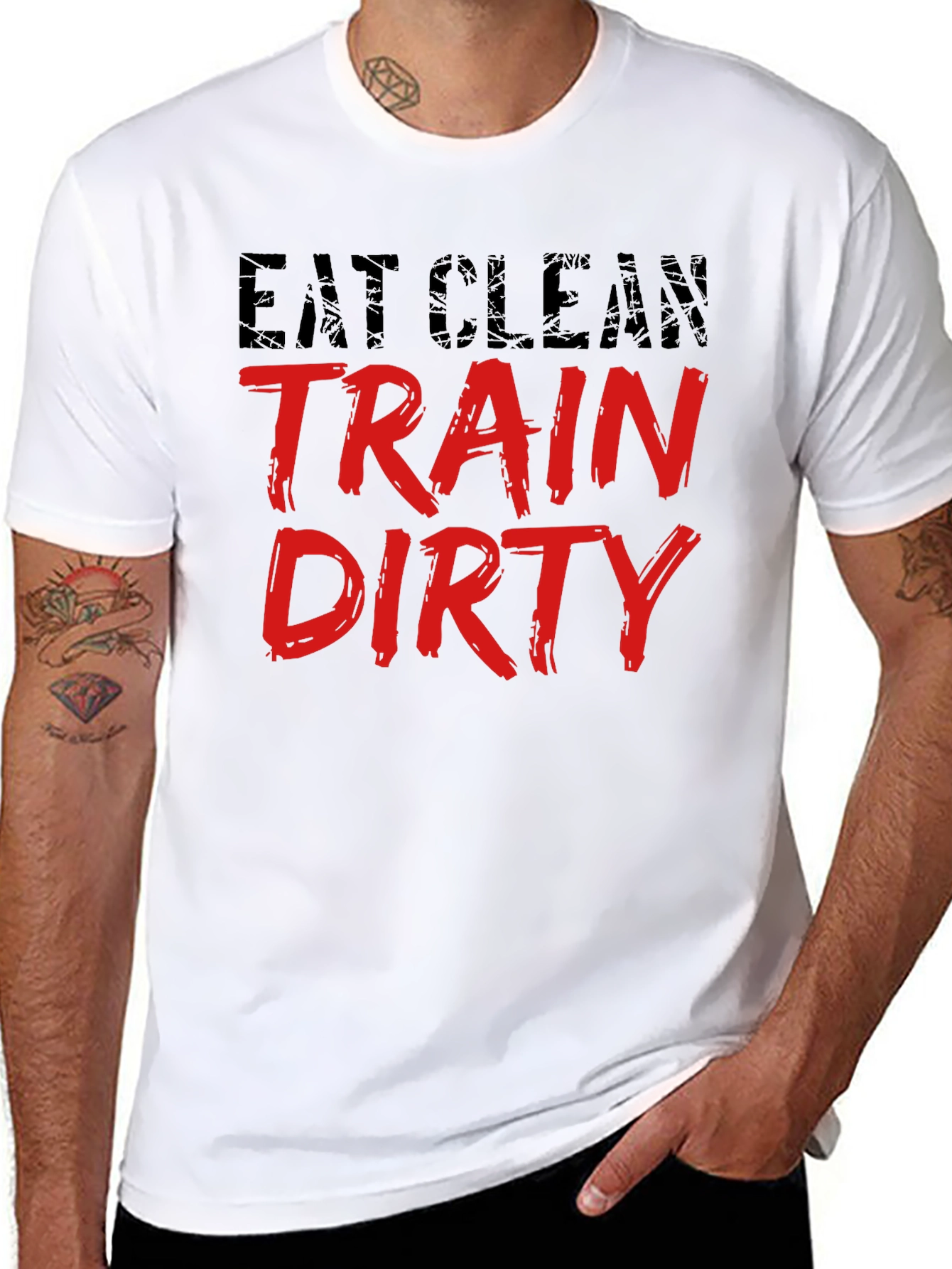 Eat Clean Train Dirty Black T-Shirt