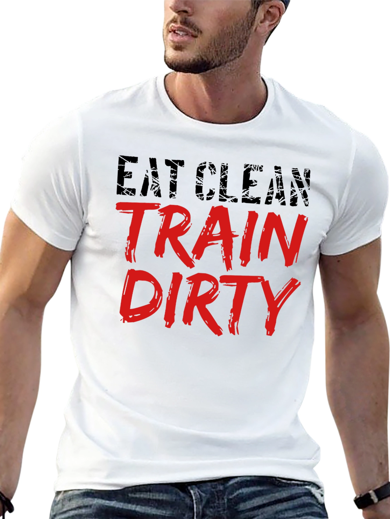 Eat Clean Train Dirty Black T-Shirt