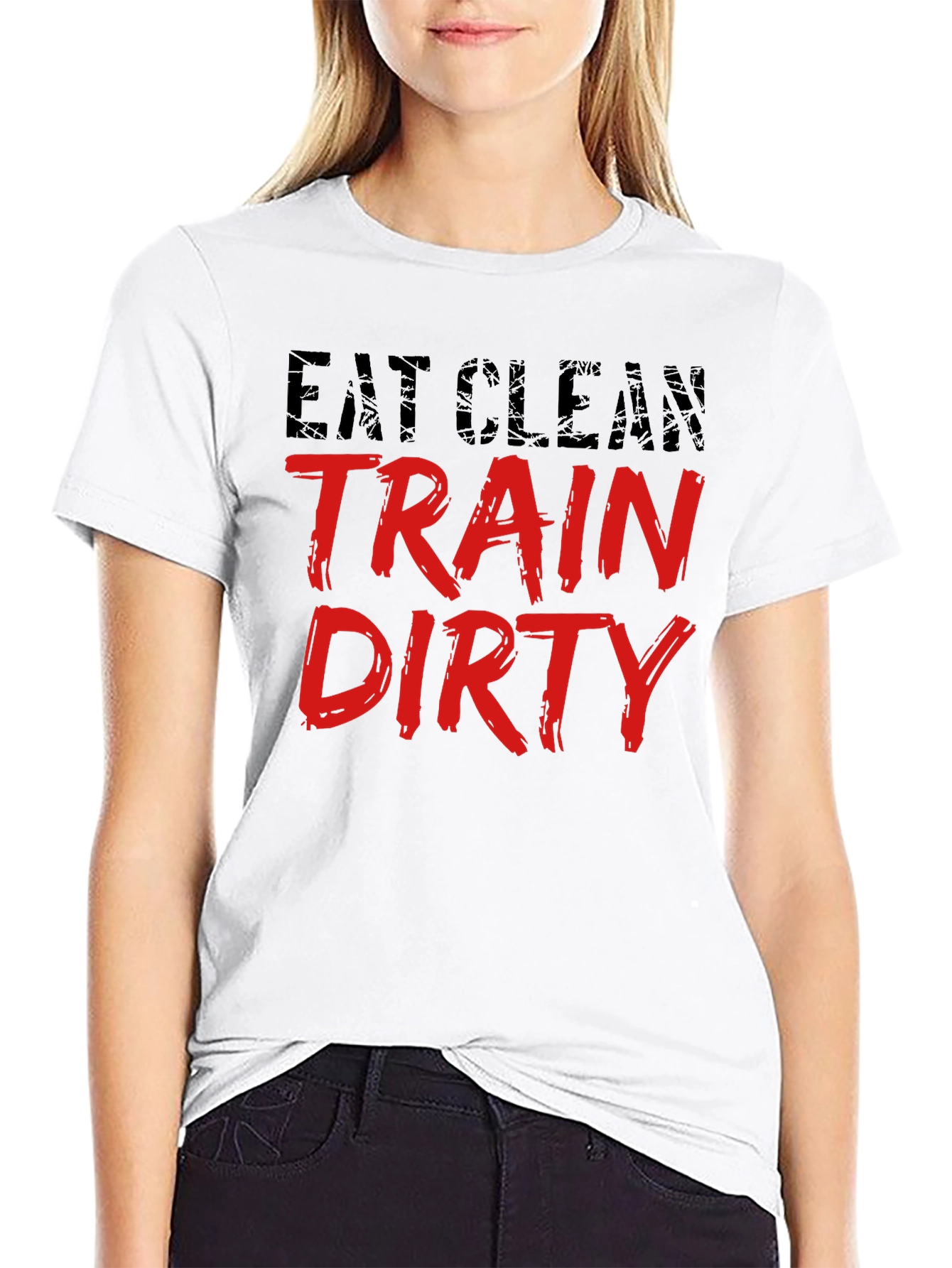 Eat Clean Train Dirty Black T-Shirt