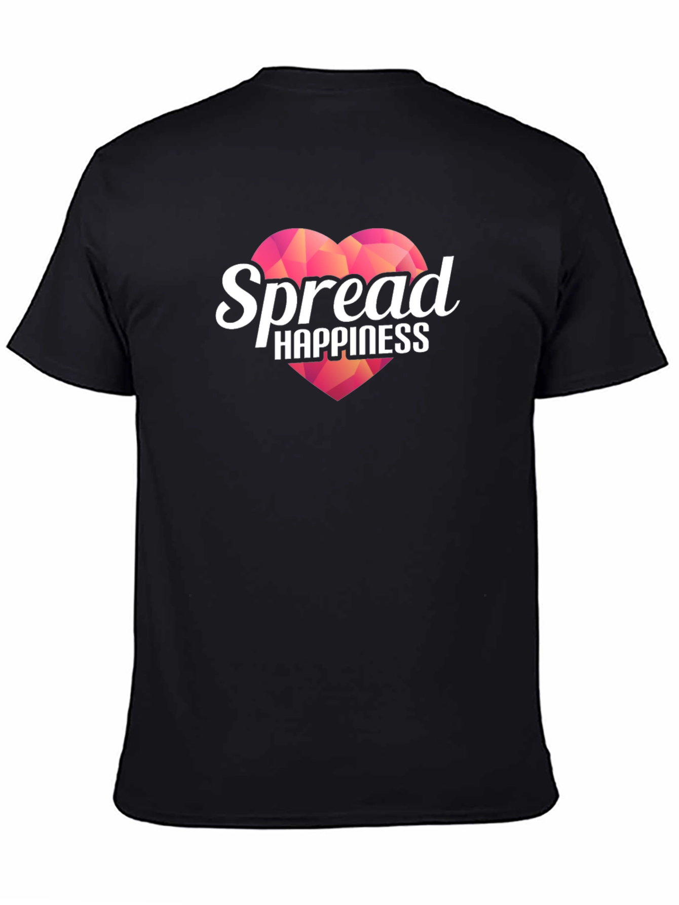 Spread Happiness Black T-Shirt