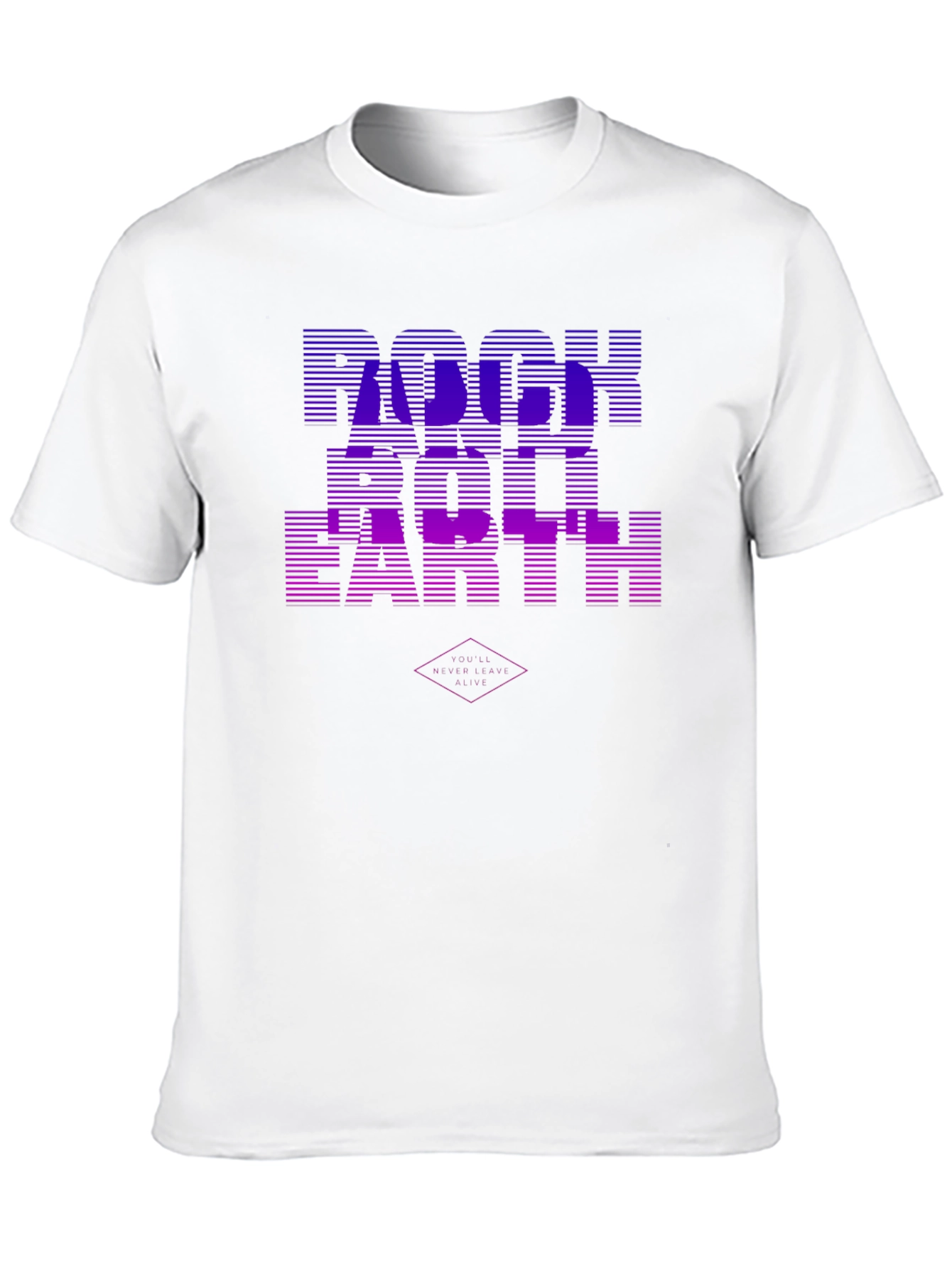 Rock Roll Earth Graphic Black T-Shirt