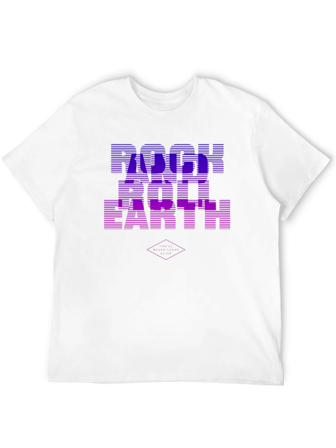 Rock Roll Earth Graphic Black T-Shirt