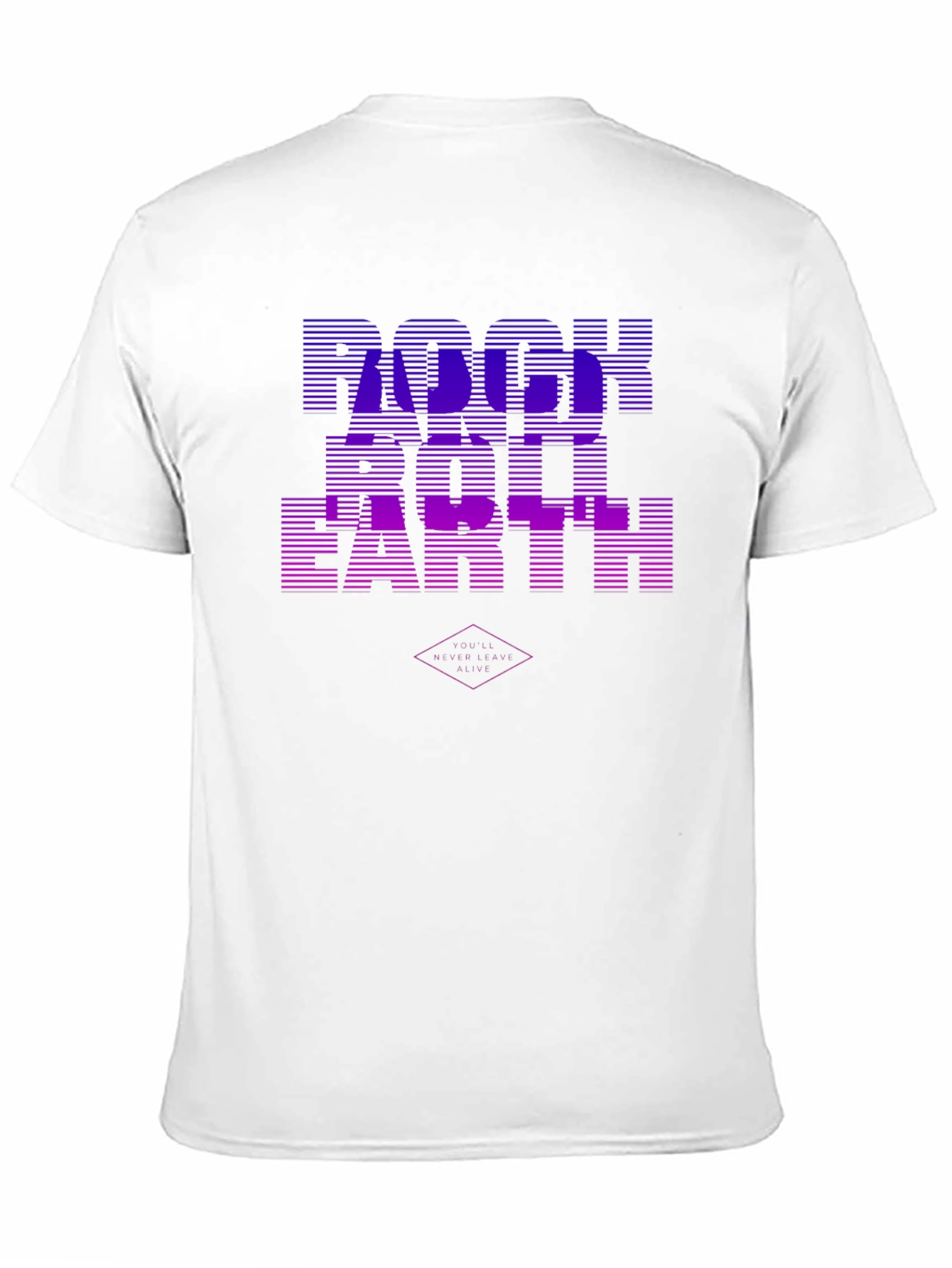 Rock Roll Earth Graphic Black T-Shirt