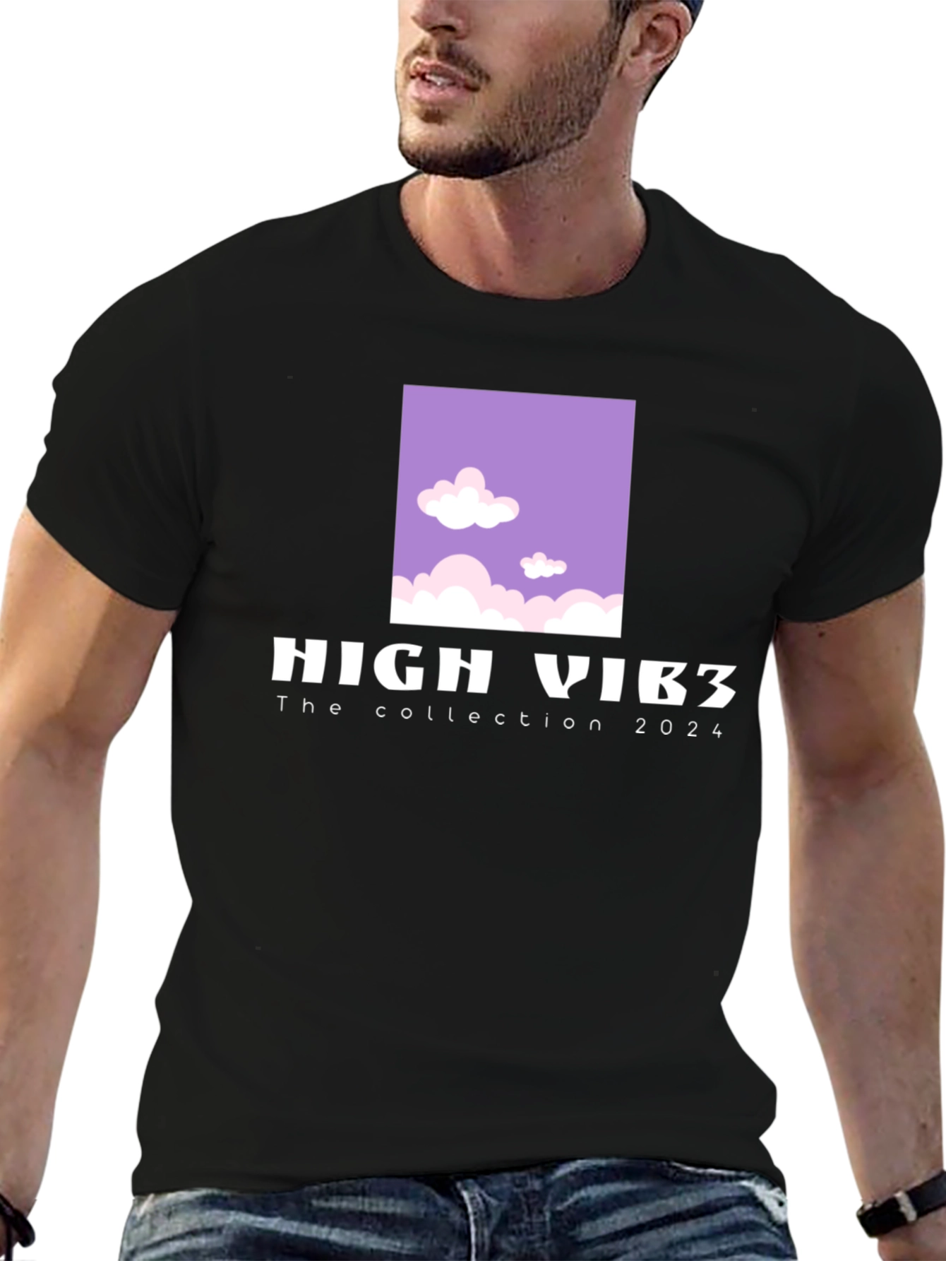 High Vib3s 2024 Collection Black Graphic Tee