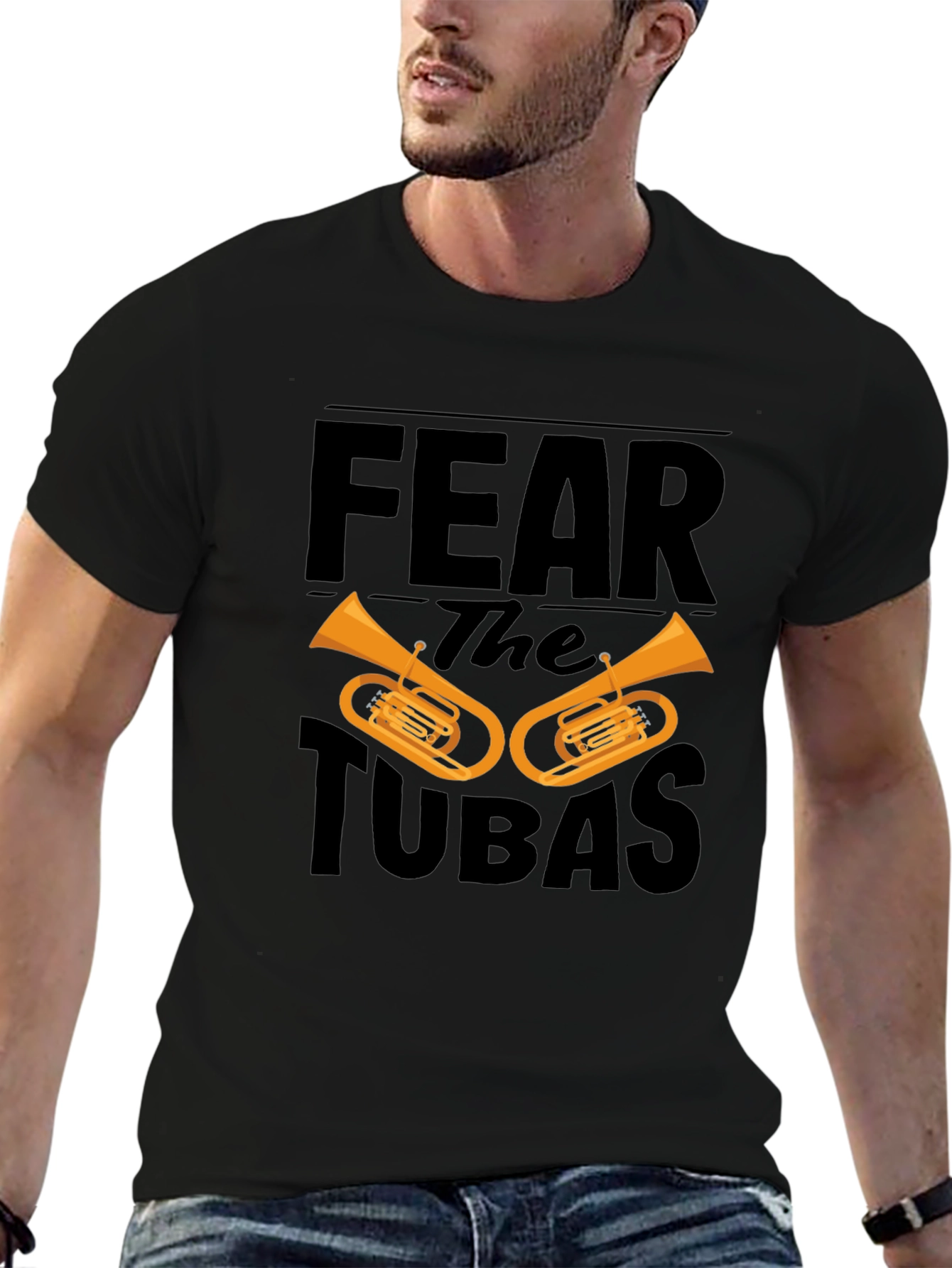 Fear the Tubas Black Graphic T-Shirt