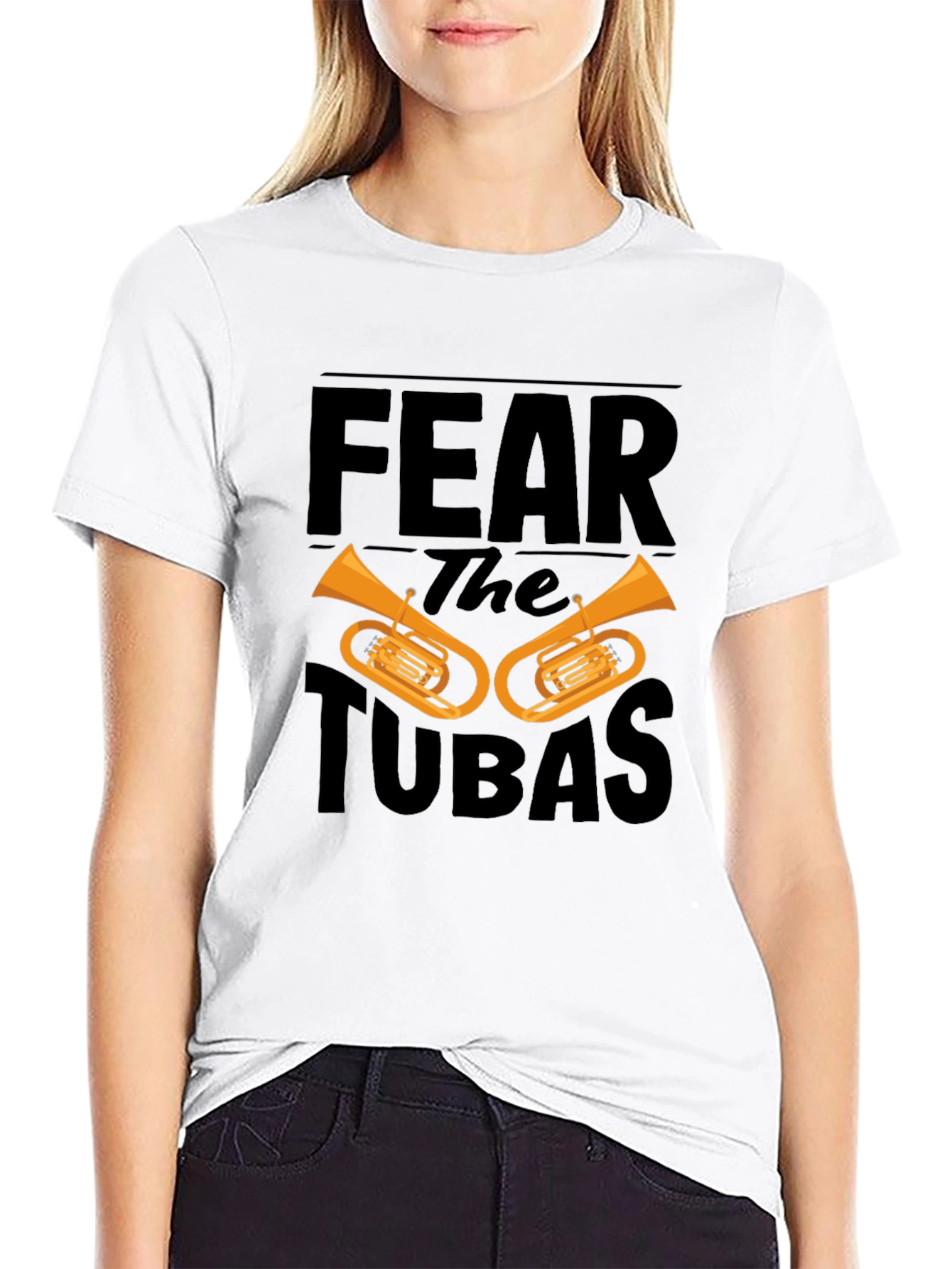 Fear the Tubas Black Graphic T-Shirt