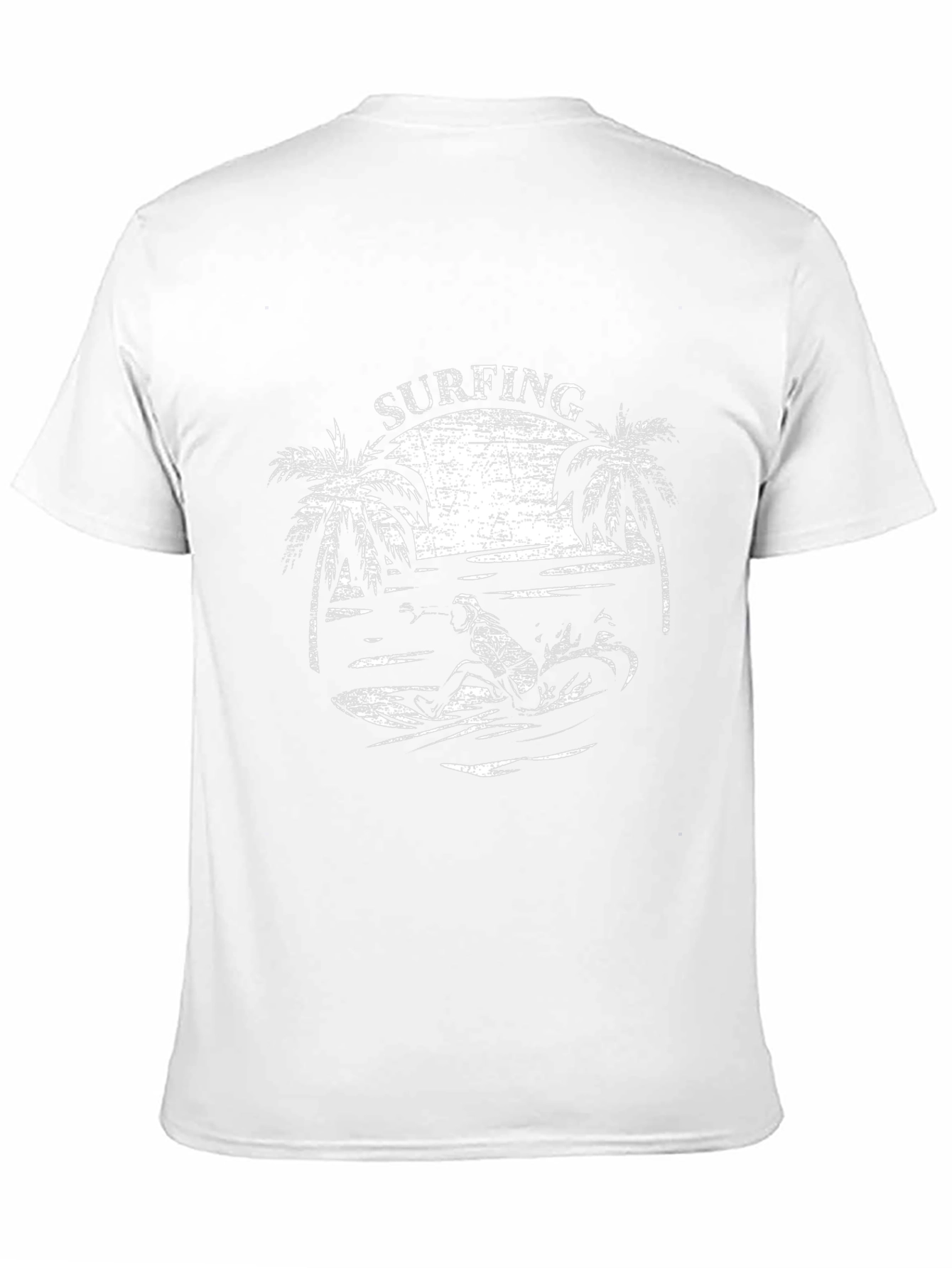 Surfing Graphic T-Shirt - Black Cotton Tee