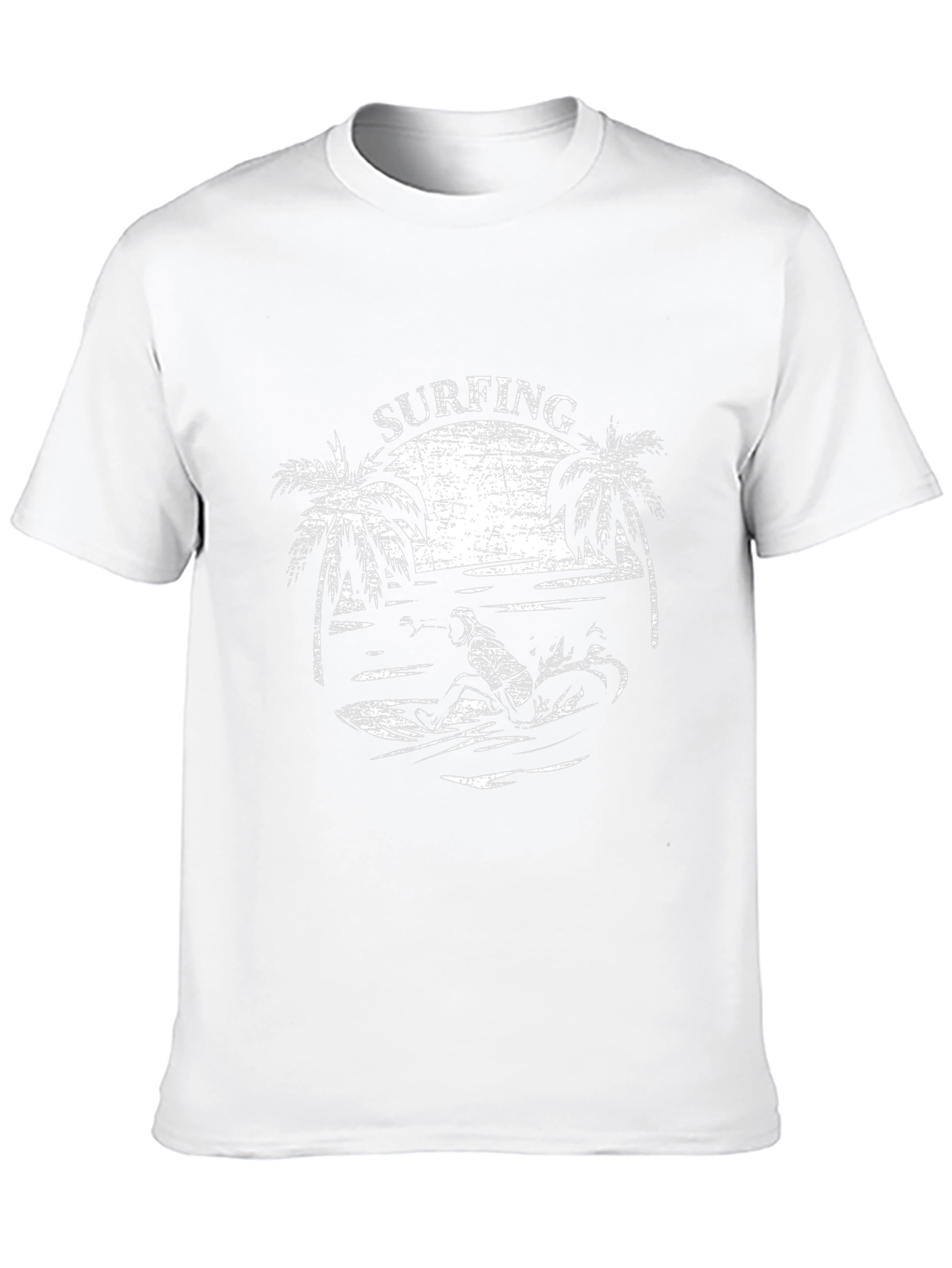 Surfing Graphic T-Shirt - Black Cotton Tee