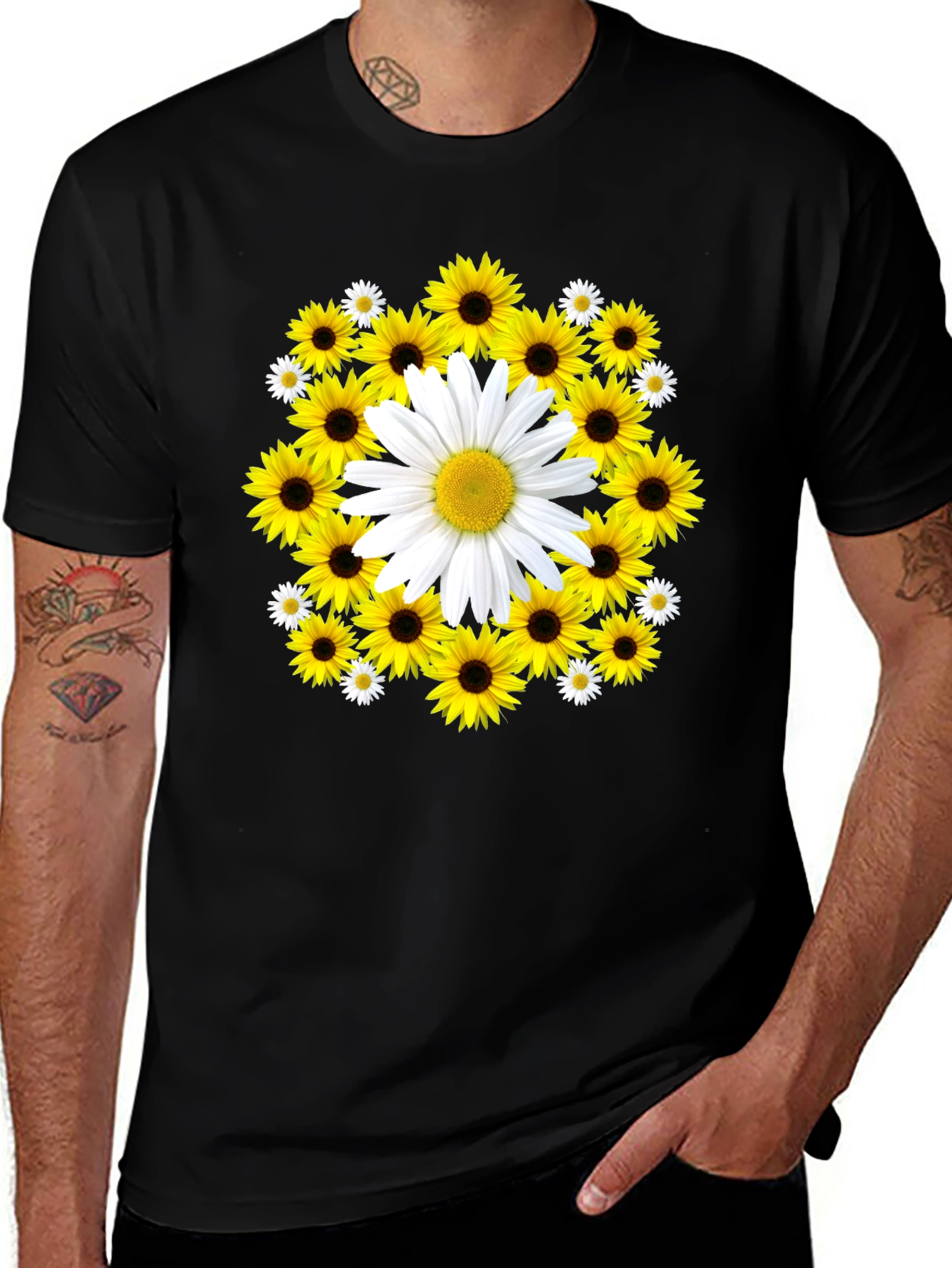 Sunflower & Daisy Graphic Tee