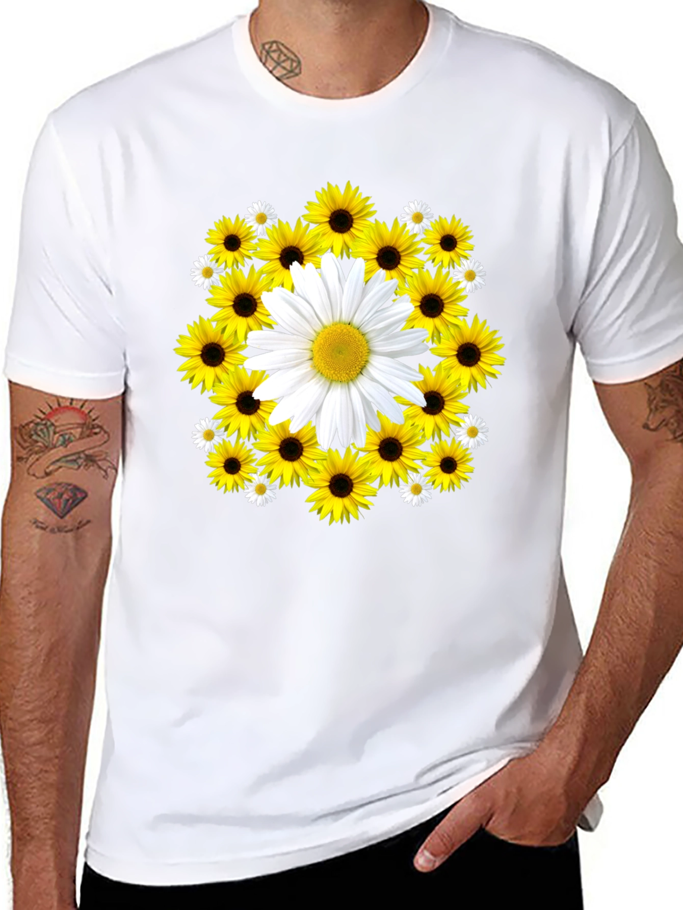 Sunflower & Daisy Graphic Tee