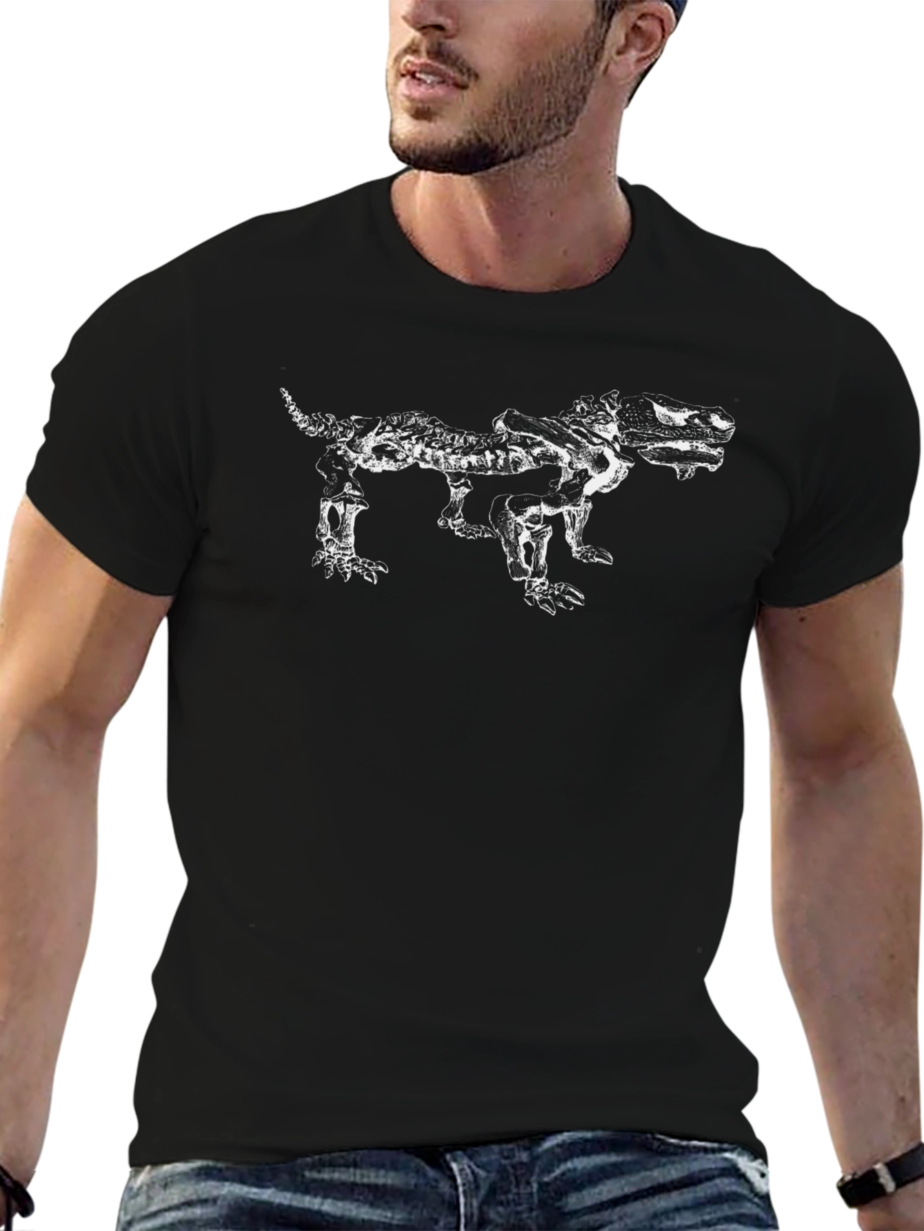 Unique Black T-Shirt with Animal Graphic