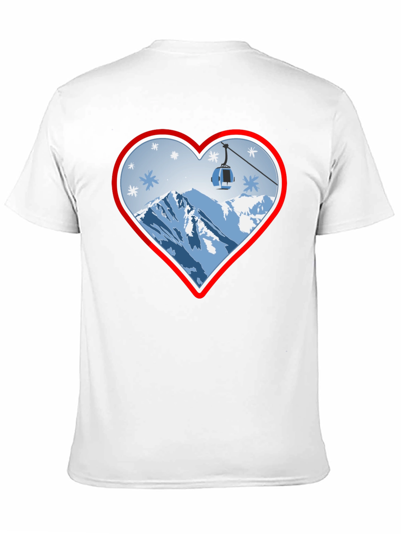 Heart Ski Lift Graphic Tee - Black