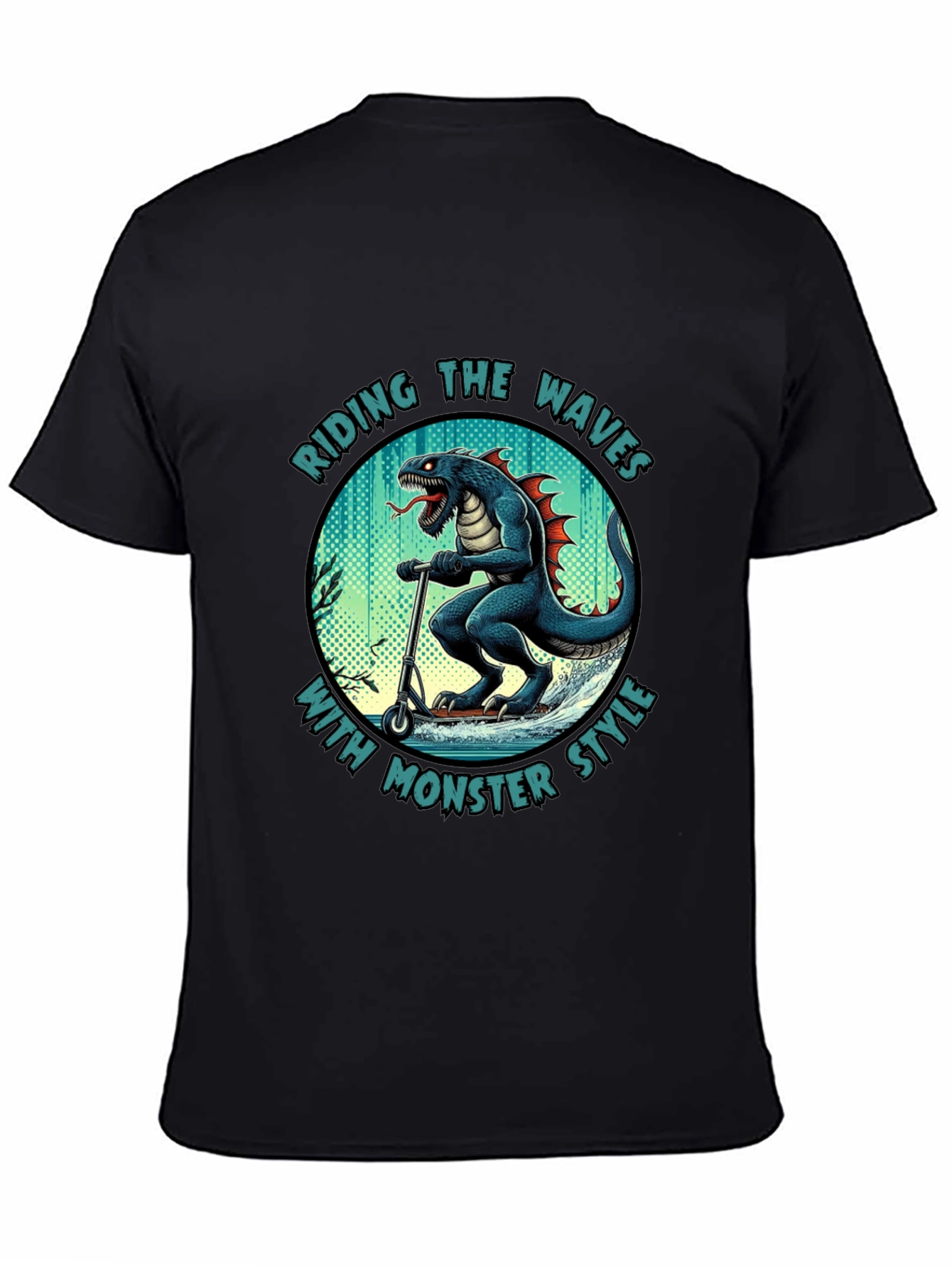 Monster Style Riding Waves T-Shirt